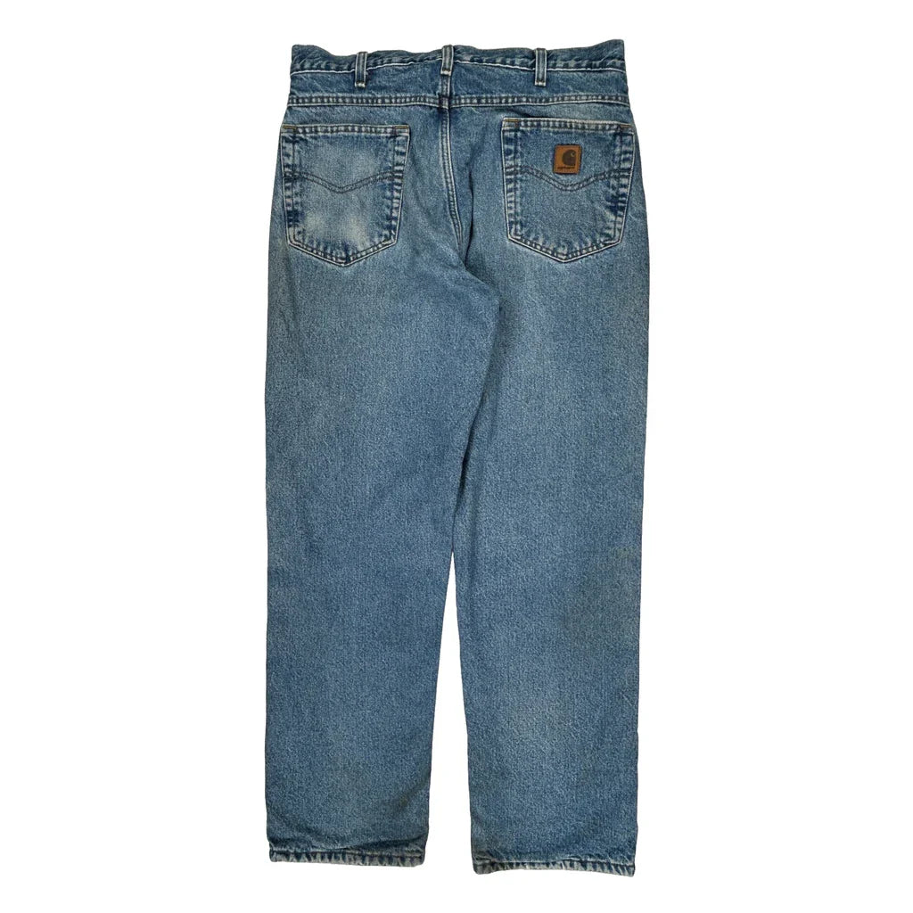 Carhartt Jeans - 34W 32L Blue Cotton Refurbished - Thrifted (note: this is a term often used to describe second- refurbished available on Cerqular