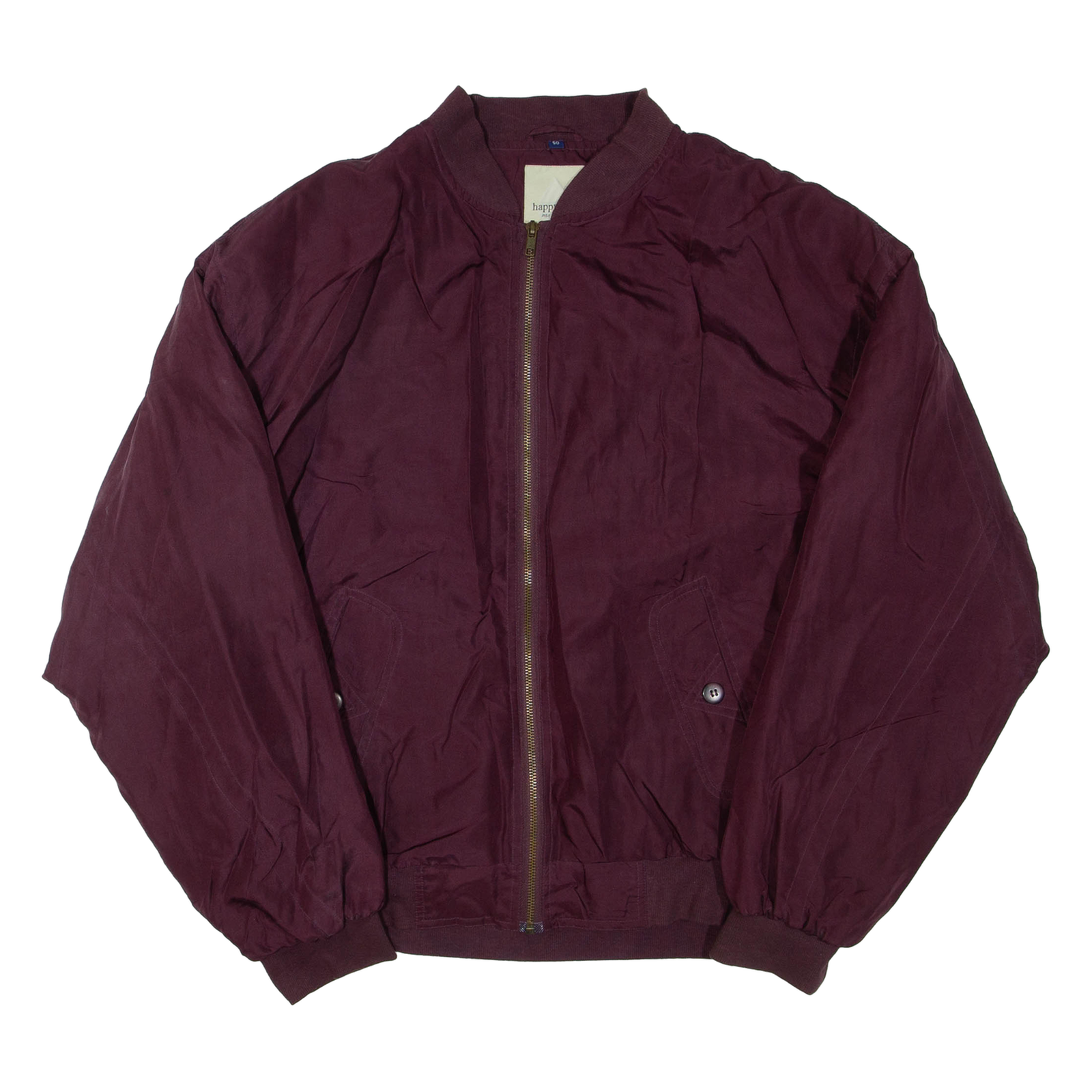HAPPY LIFE Mens Bomber Jacket Purple XL Refurbished - N/A refurbished available on Cerqular
