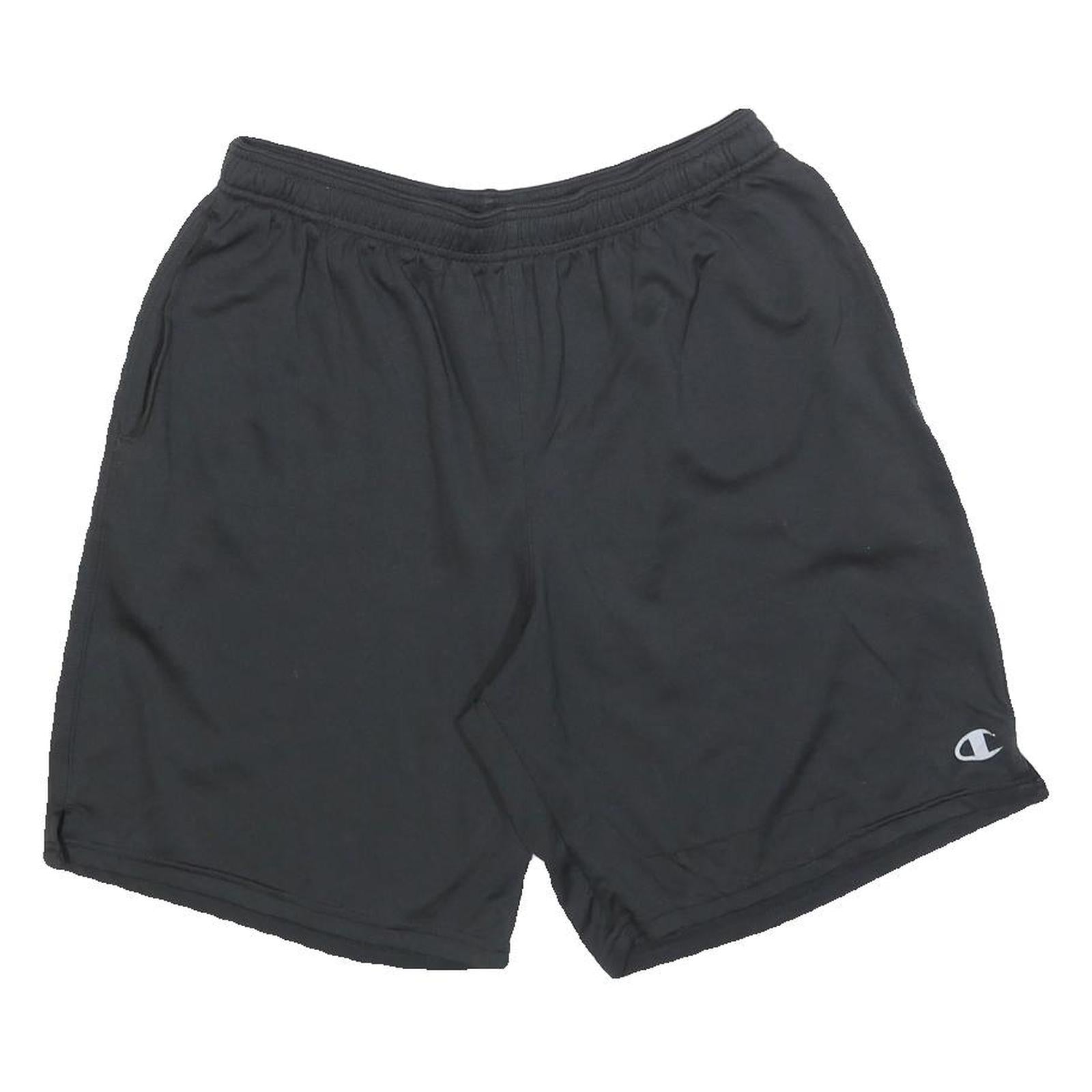 CHAMPION Mens Black Sports Shorts L W30 Lightweight Polyester Casual Refurbished - N/A refurbished available on Cerqular