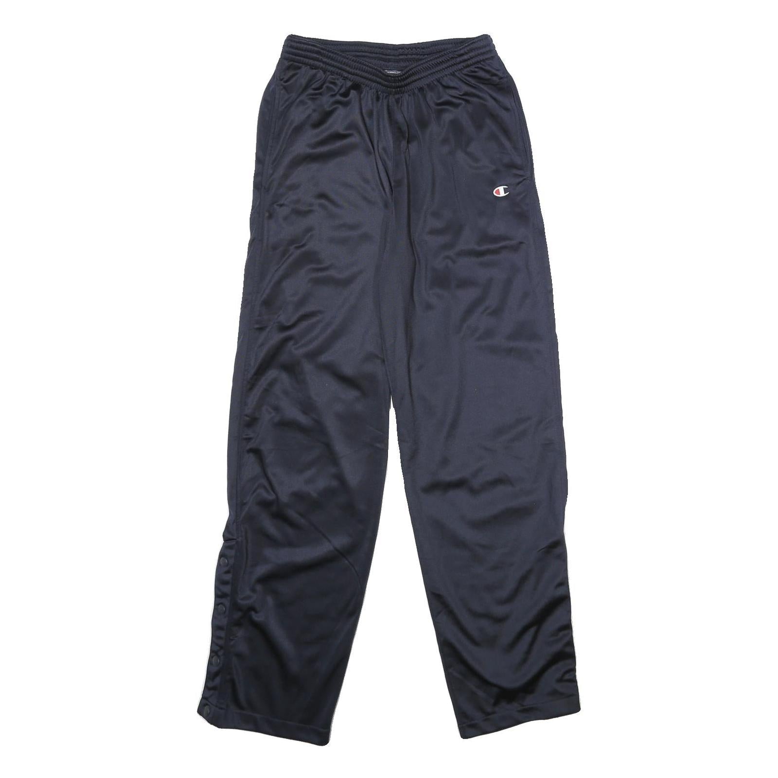CHAMPION Mens Joggers Black S W26 L31 Slim Tapered Snap Button Track Pants Refurbished - N/A refurbished available on Cerqular