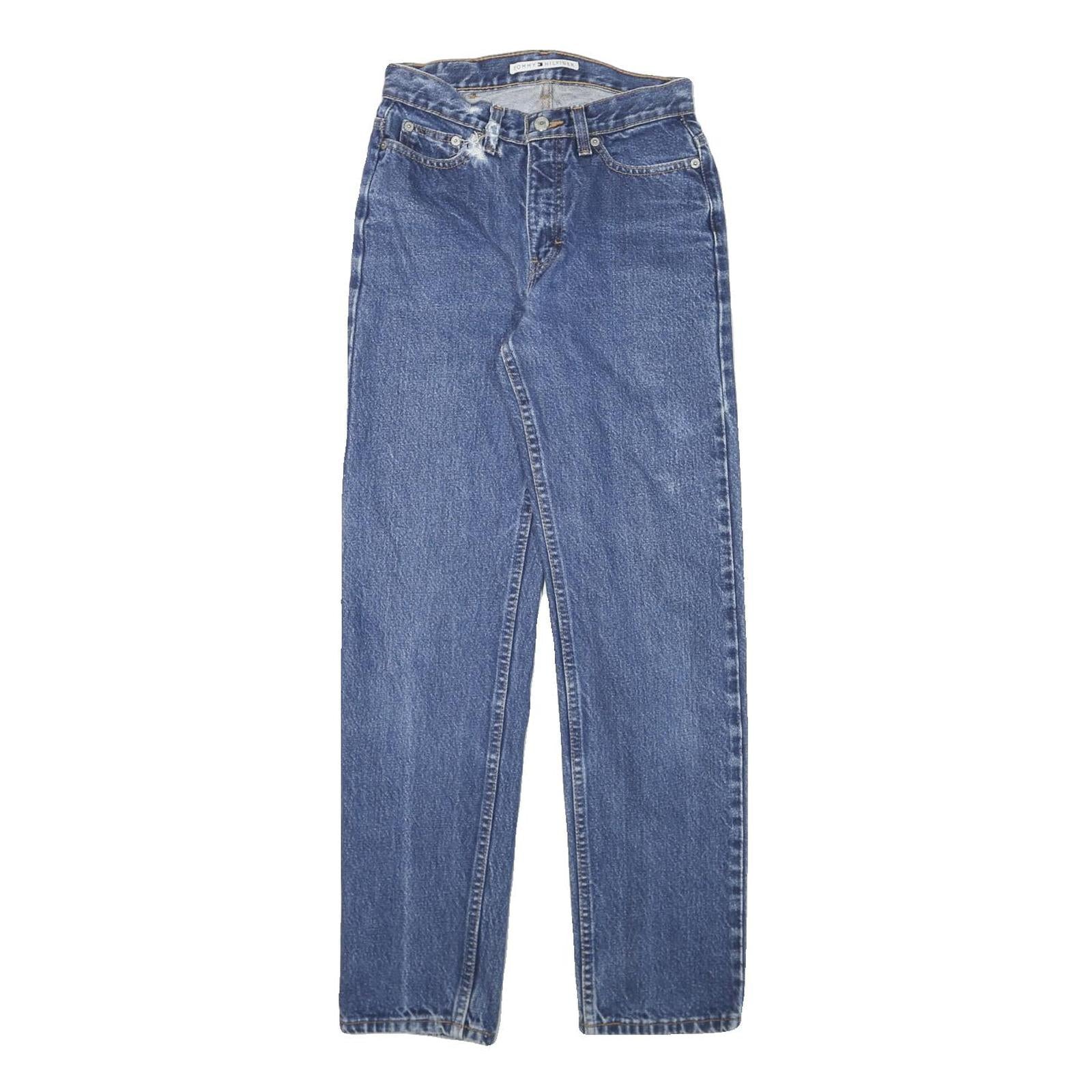 TOMMY HILFIGER Womens Blue Regular Straight Denim Medium W24 L29 Classic Cotton Refurbished - N/A refurbished available on Cerqular
