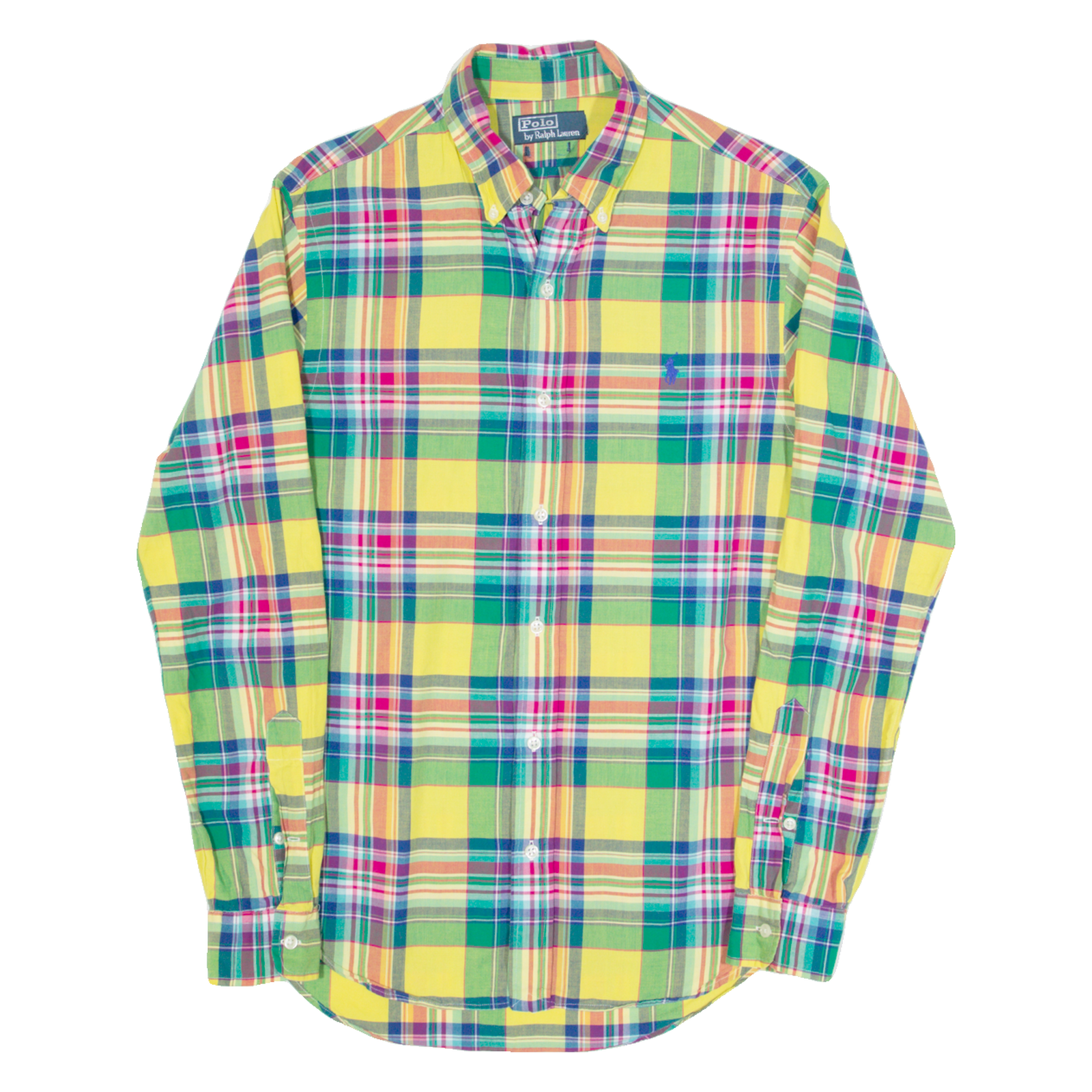 POLO RALPH LAUREN Mens Shirt Yellow Check Long Sleeve S Refurbished - N/A refurbished available on Cerqular