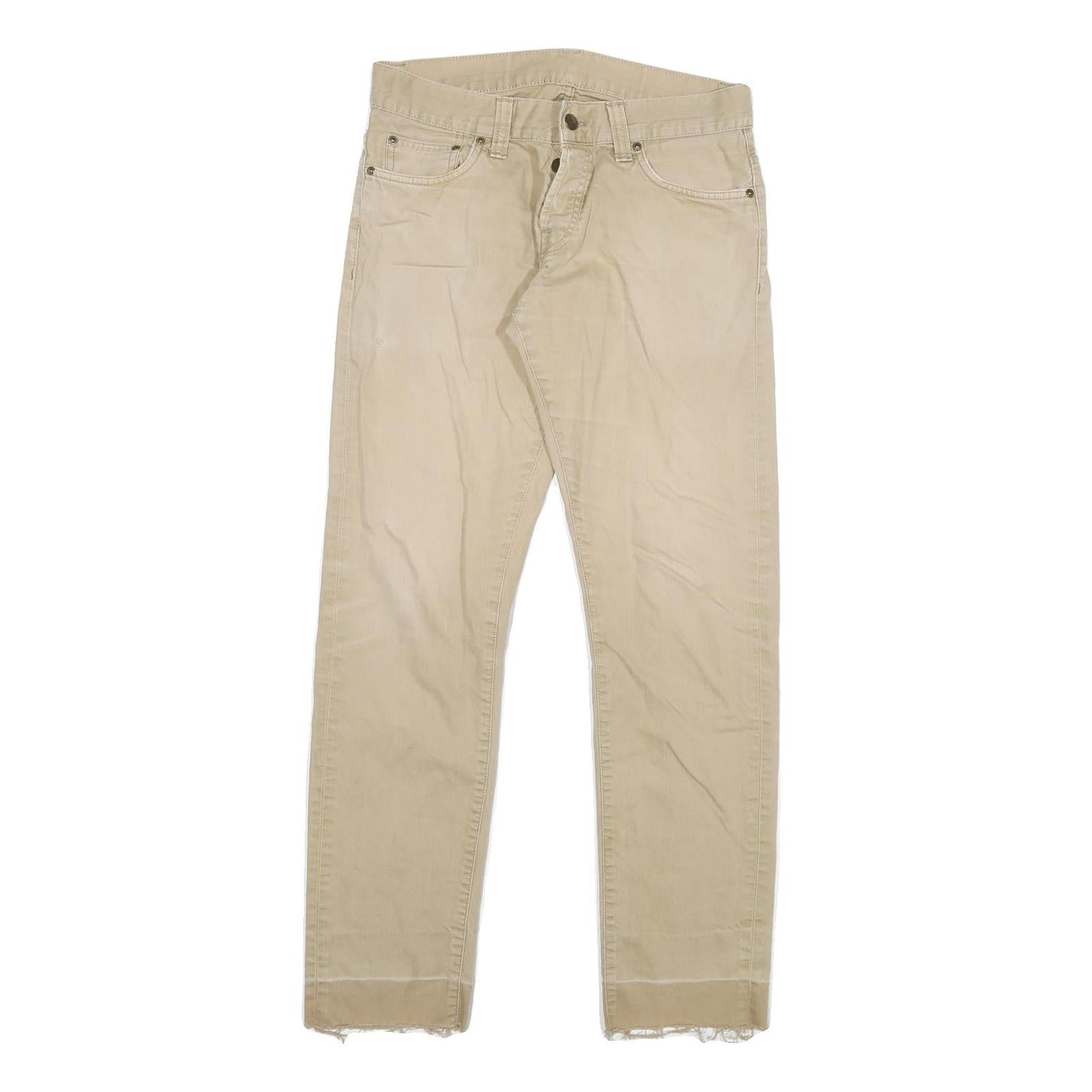 CARHARTT Mens Cotton Blend Beige Slim Straight Trousers W29 L29 Casual Workwear Refurbished - N/A refurbished available on Cerqular