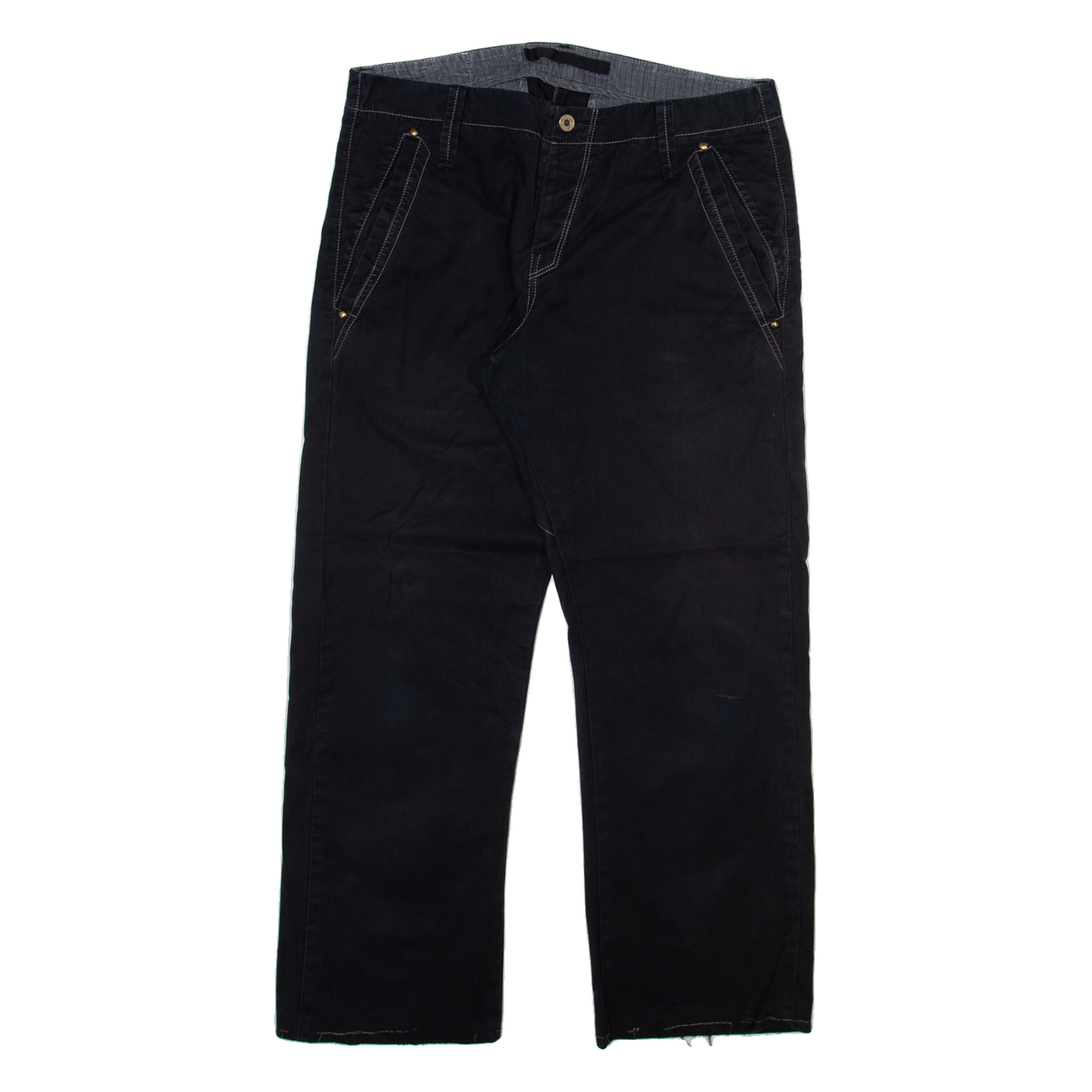 MUSTANG Mens Trousers Black Regular Straight W34 L28 Refurbished - N/A refurbished available on Cerqular