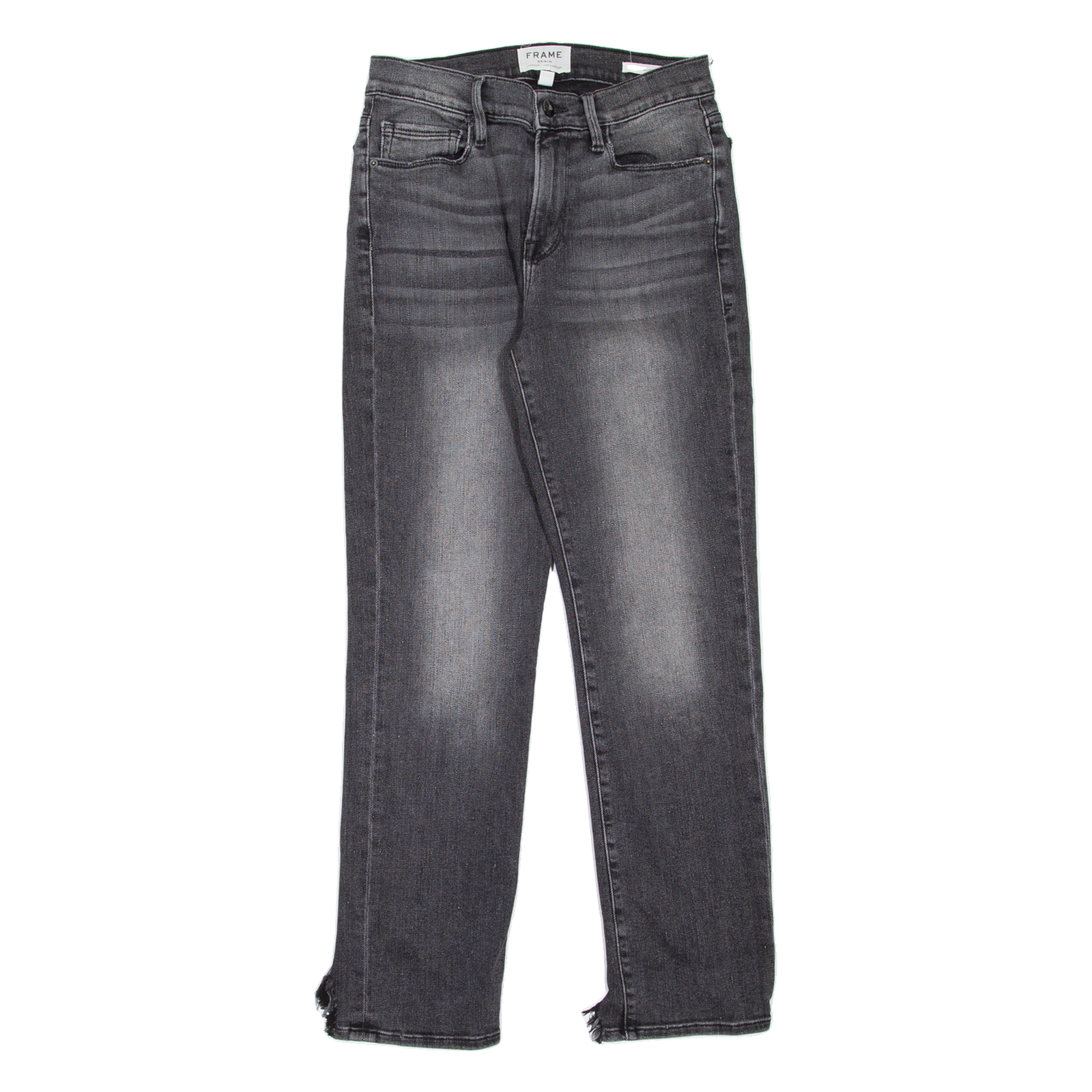 FRAME Womens Jeans Grey Slim Straight Stone Wash W26 L27 Refurbished - N/A refurbished available on Cerqular
