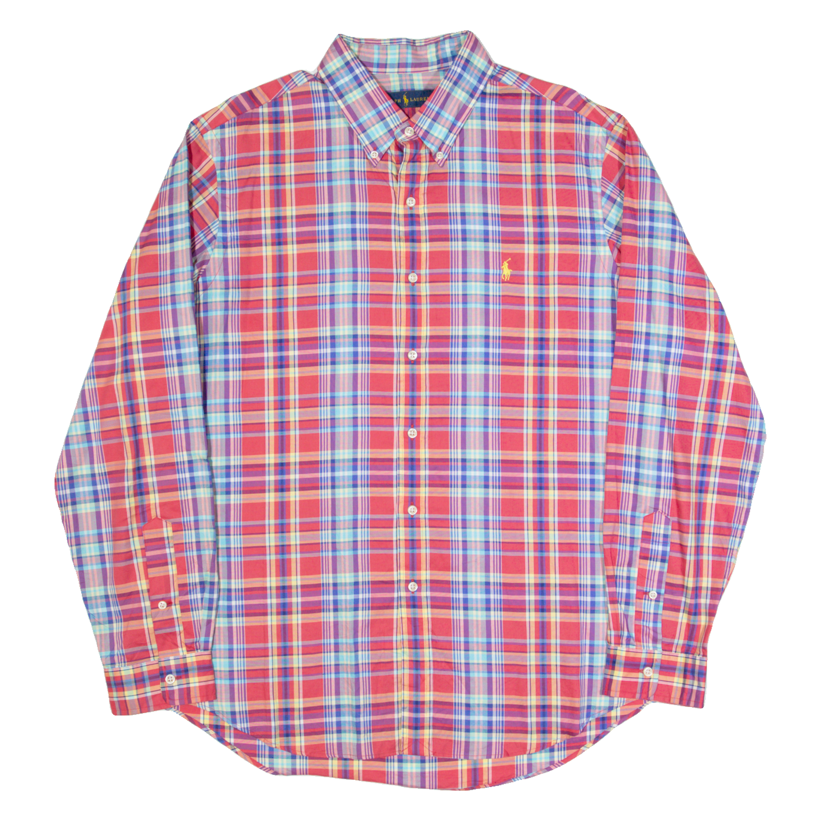 RALPH LAUREN Mens Shirt Red Plaid Long Sleeve XL Refurbished - N/A refurbished available on Cerqular