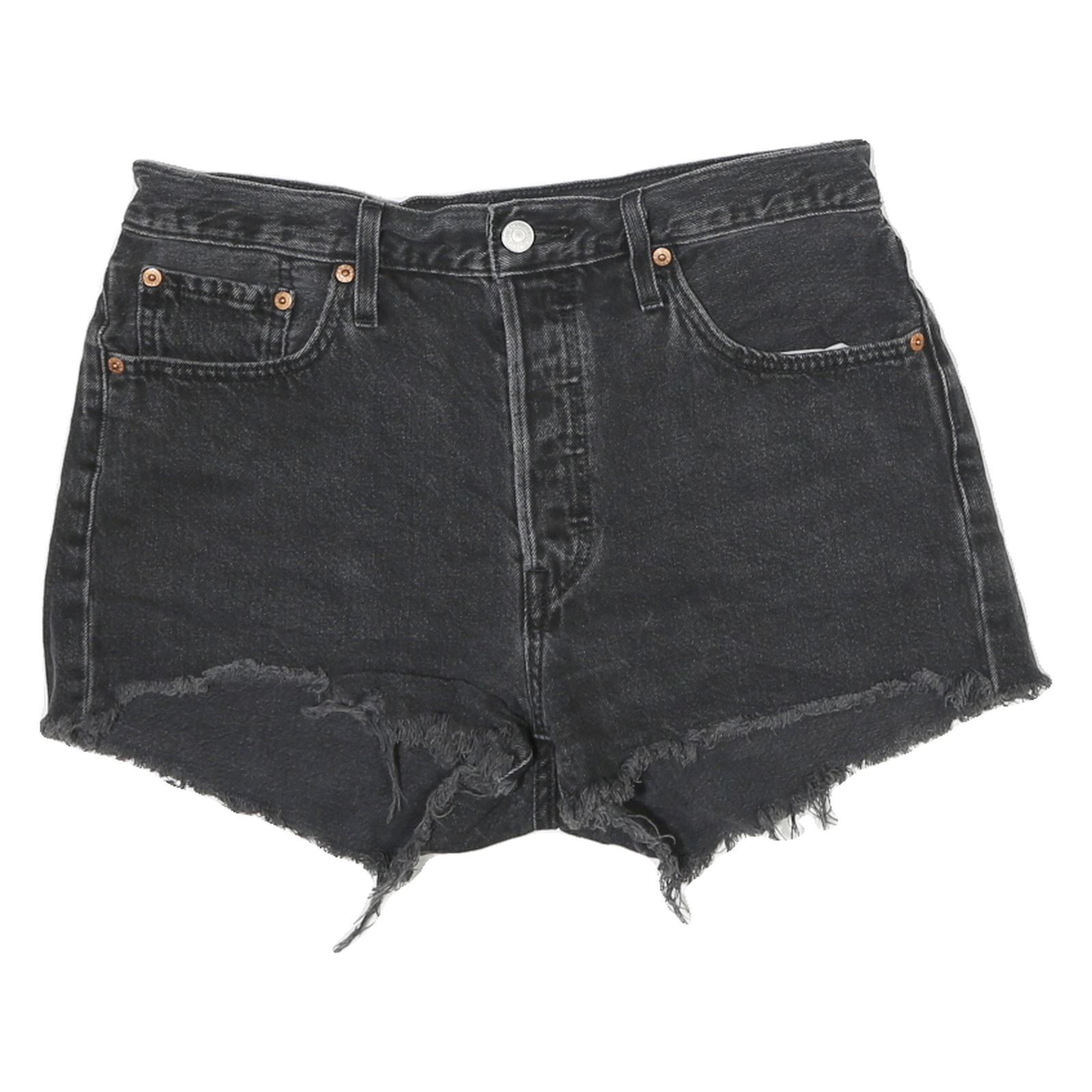 LEVI'S Womens Denim Black Cut-Off Shorts M W29 Frayed Hem Casual Summer Refurbished - N/A refurbished available on Cerqular
