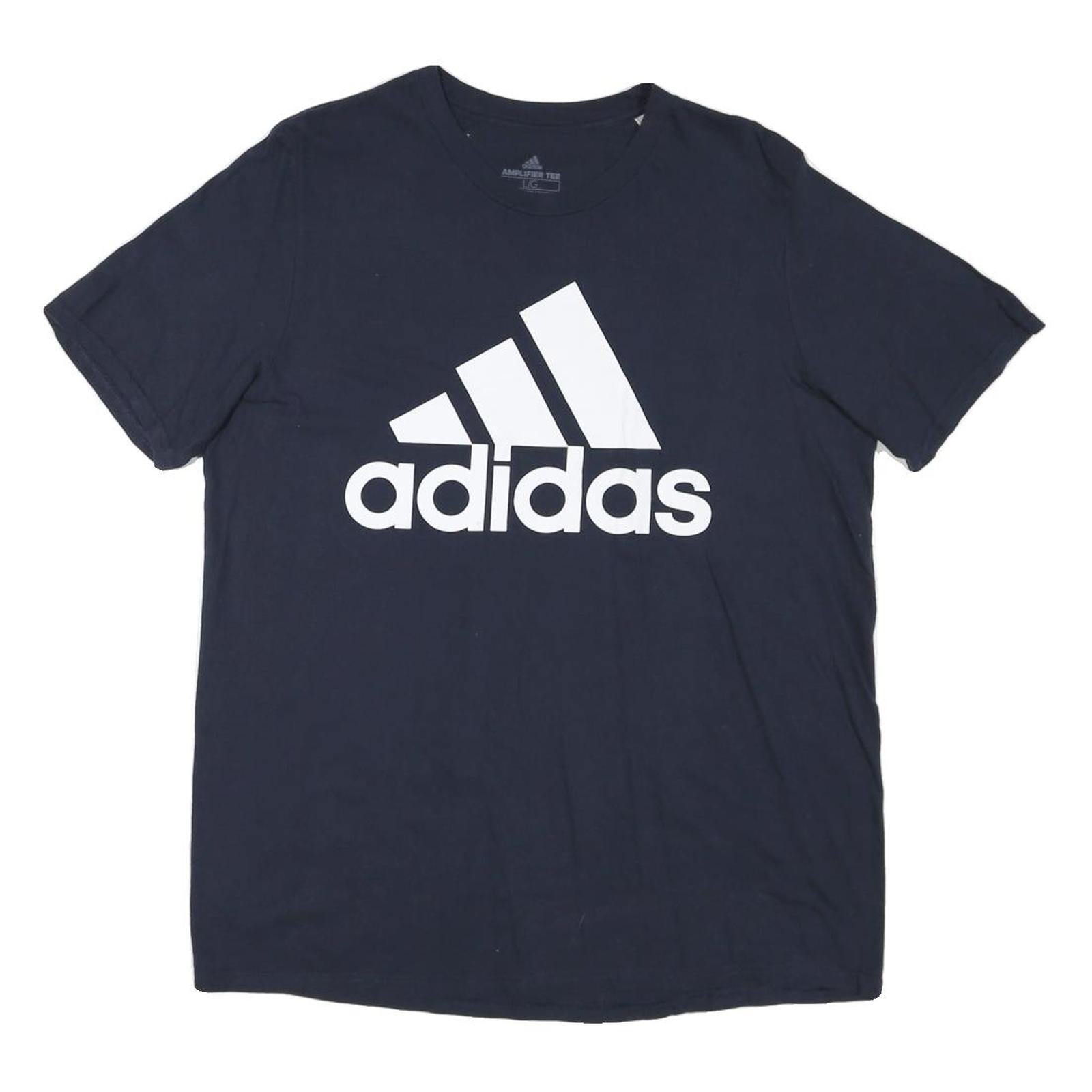 Buy ADIDAS Mens Navy Blue Logo Graphic T-Shirt L Short Sleeve Crew Neck Casual Refurbished - $16.89 ADIDAS Mens Navy Blue Logo Graphic T-Shirt L Short Sleeve Crew Neck Casual Refurbished - N/A refurbished available on Cerqular