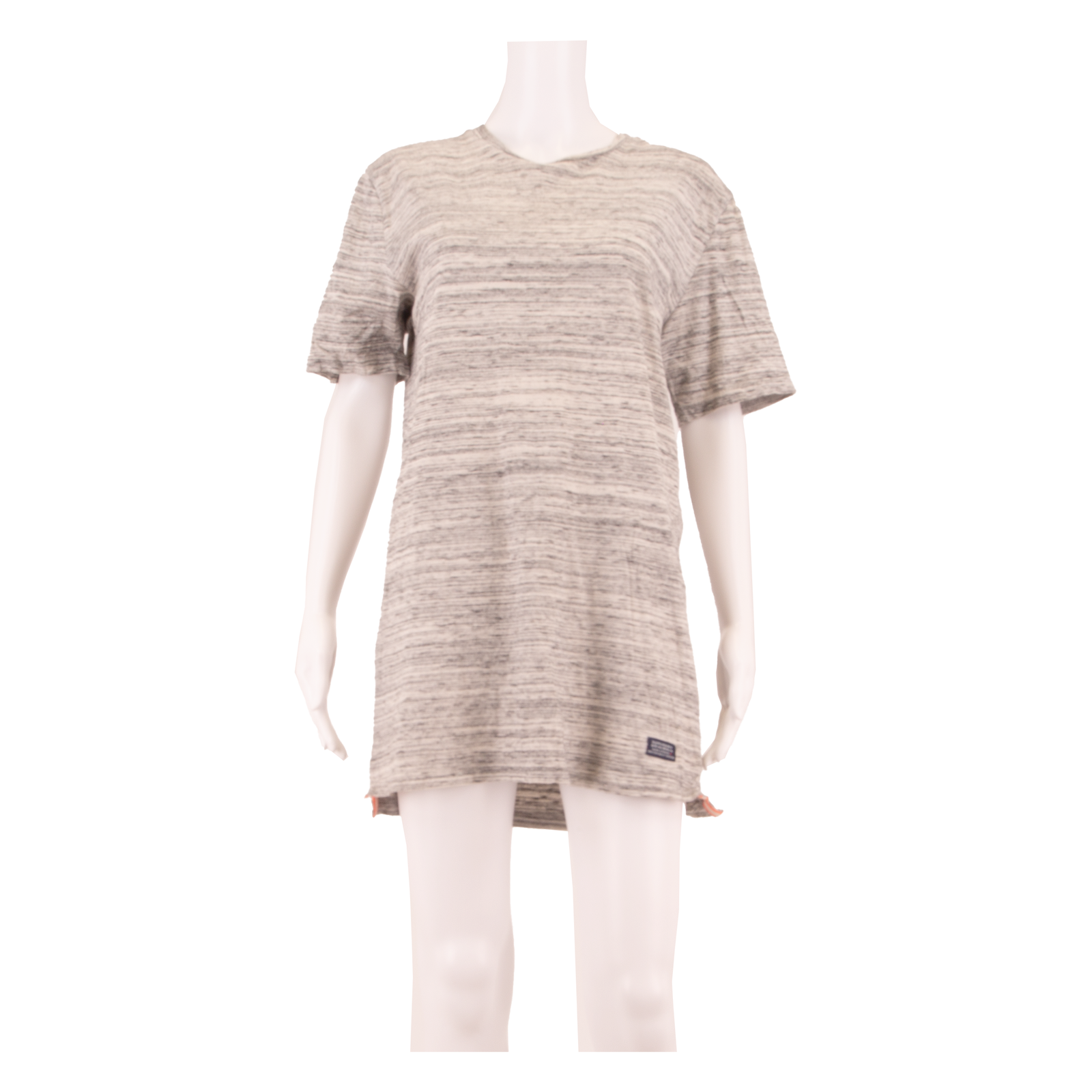 SUPERDRY Womens T-Shirt Dress Grey Short Sleeve Knee Length S Refurbished - N/A refurbished available on Cerqular