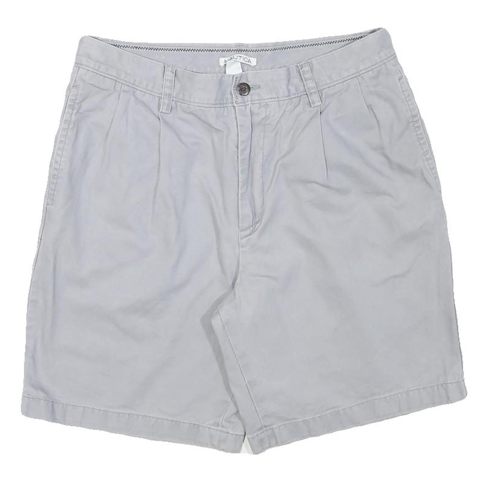 NAUTICA Mens Shorts Light Grey Casual Plain L W32 Summer Wear Refurbished - N/A refurbished available on Cerqular