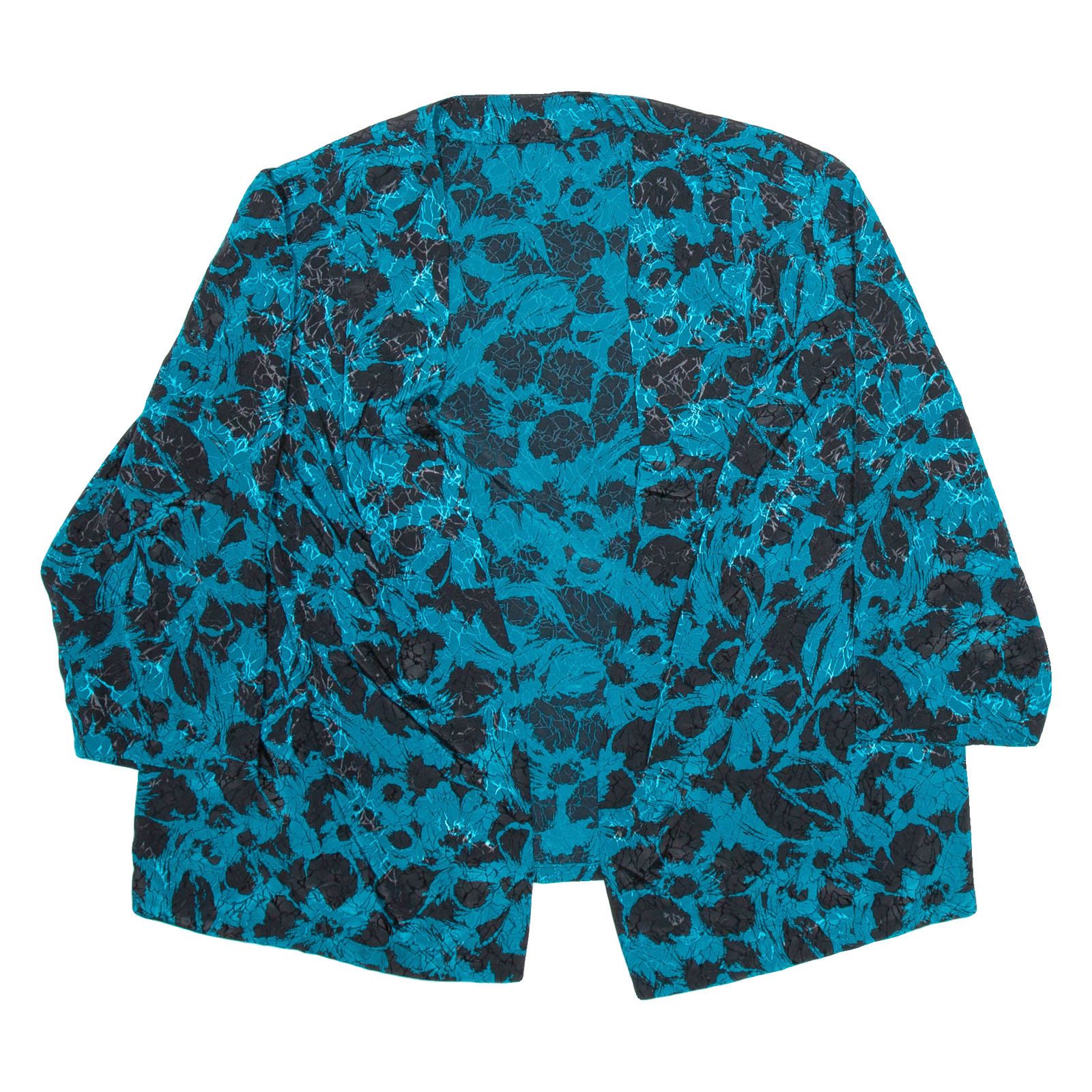 Womens Kimono Blouse Blue V-Neck 3/4 Sleeve Viscose Crazy Pattern L Refurbished - N/A refurbished available on Cerqular