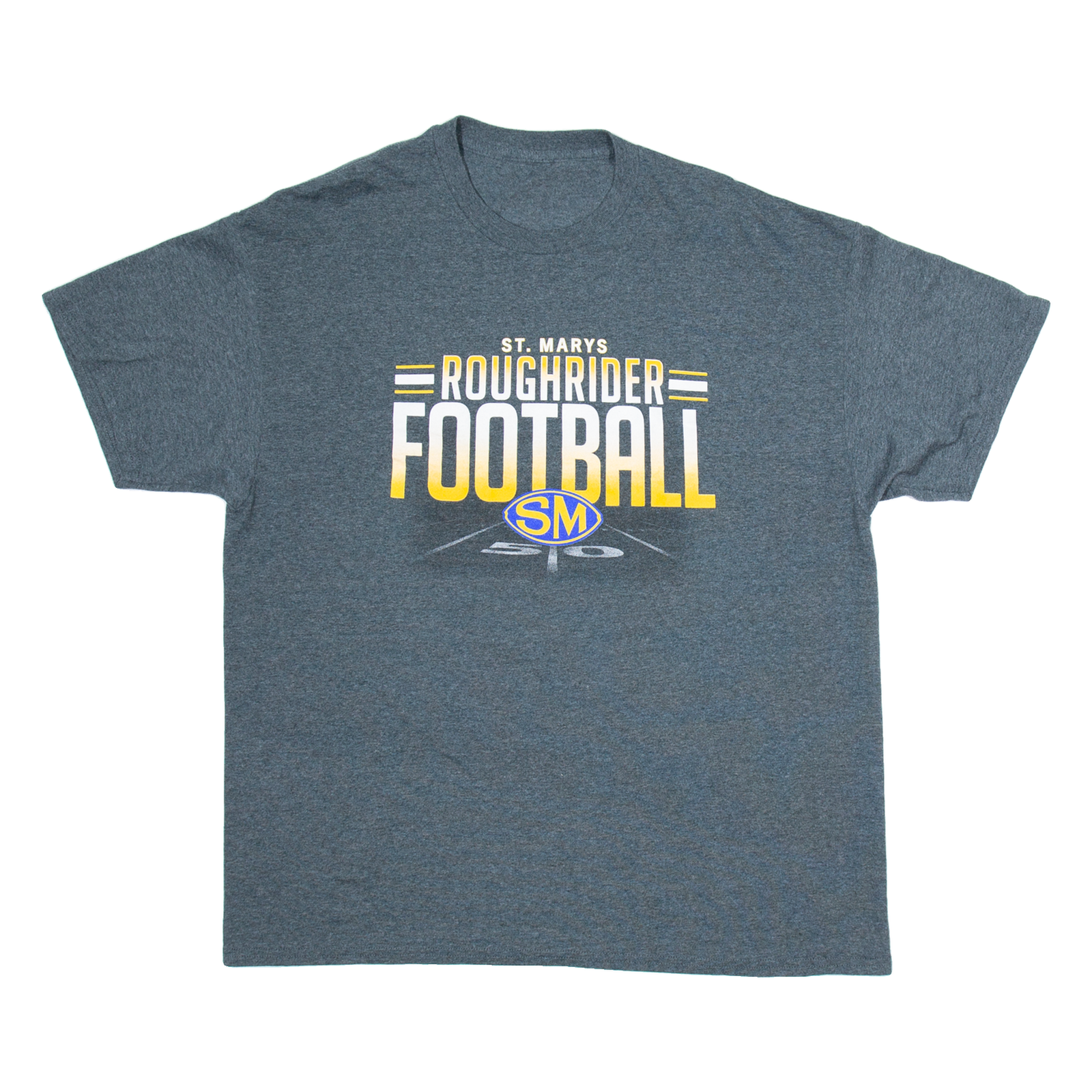 Roughrider Football Mens T-Shirt Grey USA L Refurbished - N/A refurbished available on Cerqular