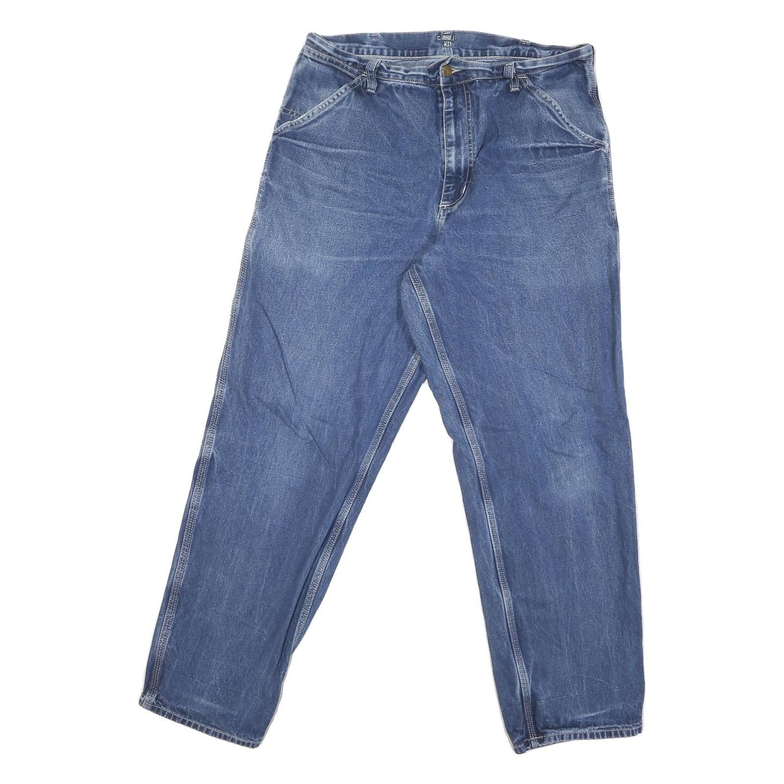 CARHARTT Mens Regular Fit Blue Denim Jeans W34 L29 Classic Cotton Zip Closure Refurbished - N/A refurbished available on Cerqular
