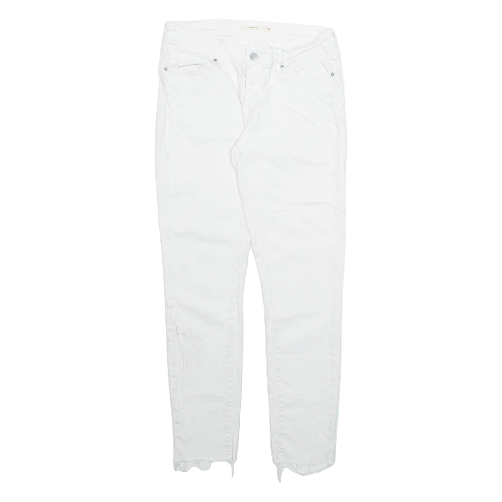 LEVI'S Womens Trousers White Regular Tapered W28 L28 Refurbished - N/A refurbished available on Cerqular
