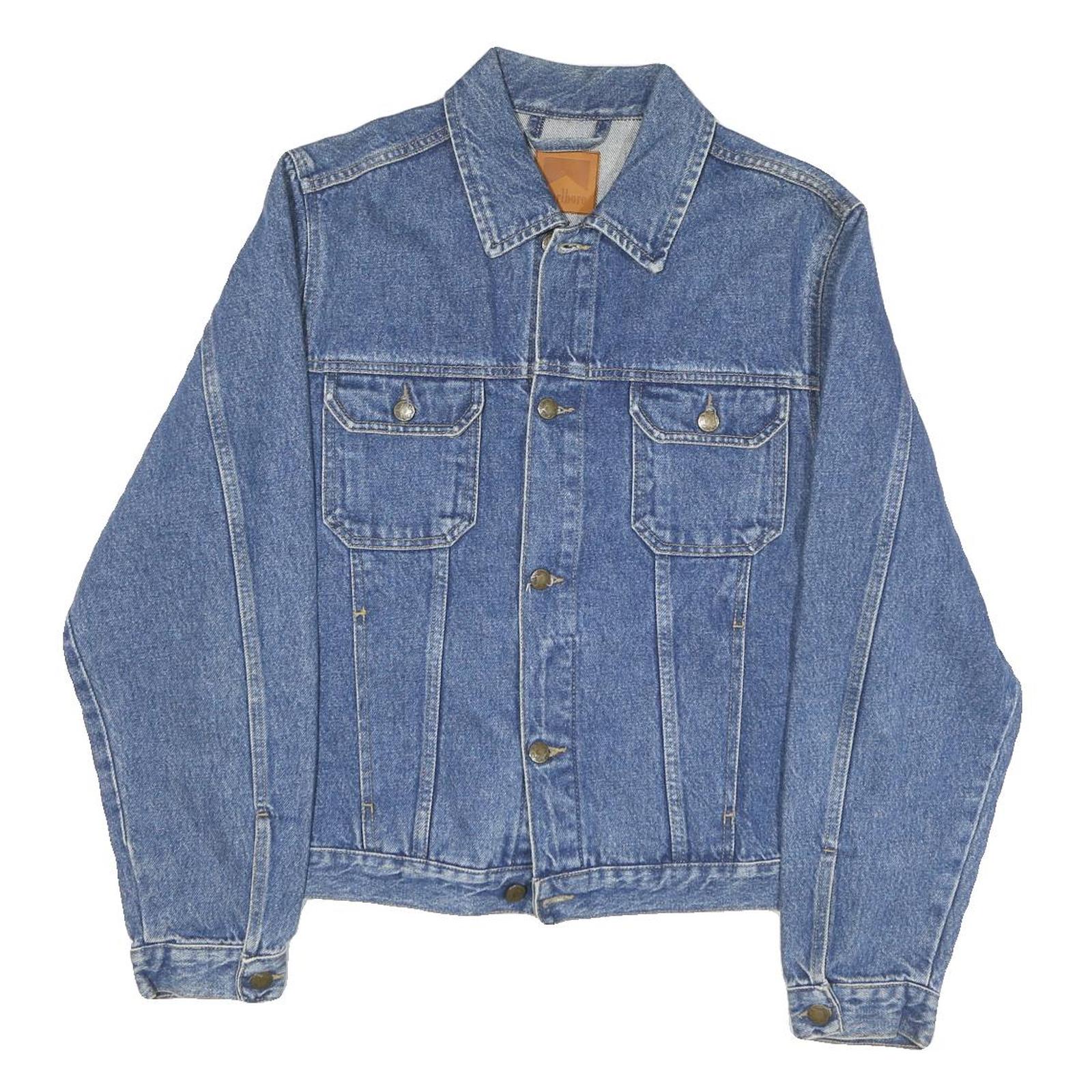 MARLBORO Mens Blue Denim Button Jacket M Woven Classic Casual Workwear Refurbished - N/A refurbished available on Cerqular
