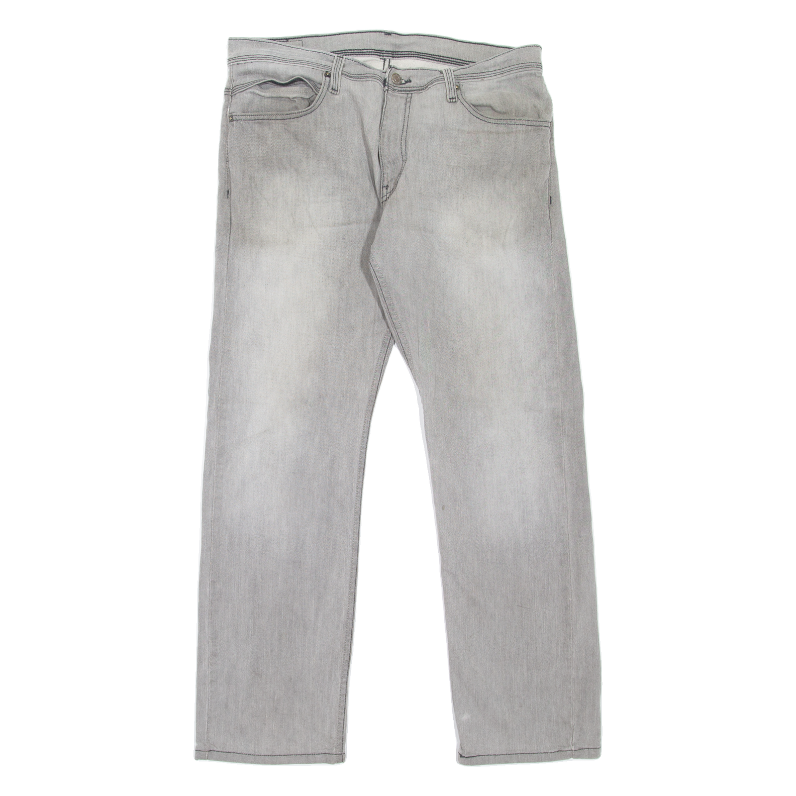 LEVI'S 514 Jeans Mens Grey Slim Straight Stone Wash W34 L30 Refurbished - N/A refurbished available on Cerqular