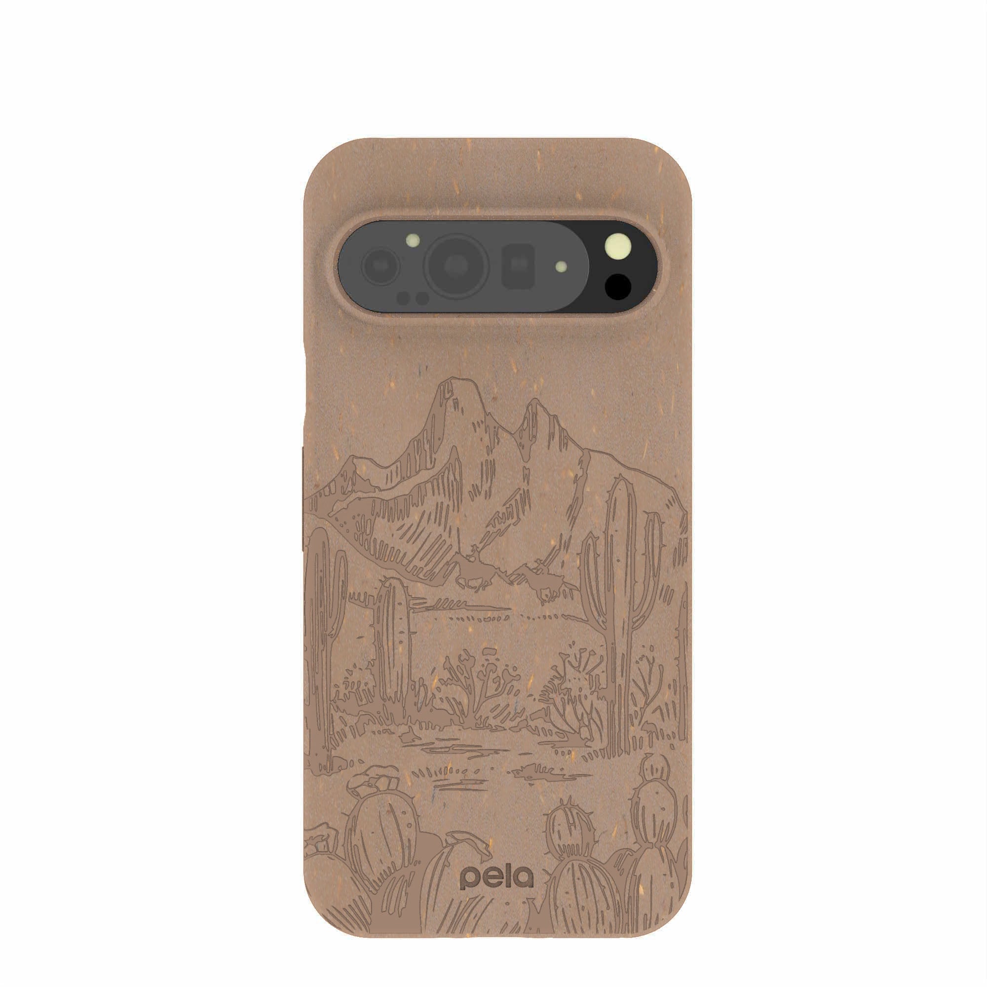 Chocolate Brown Desert Run Google Pixel 9 Pro XL Case Refurbished - Pela Case refurbished available on Cerqular