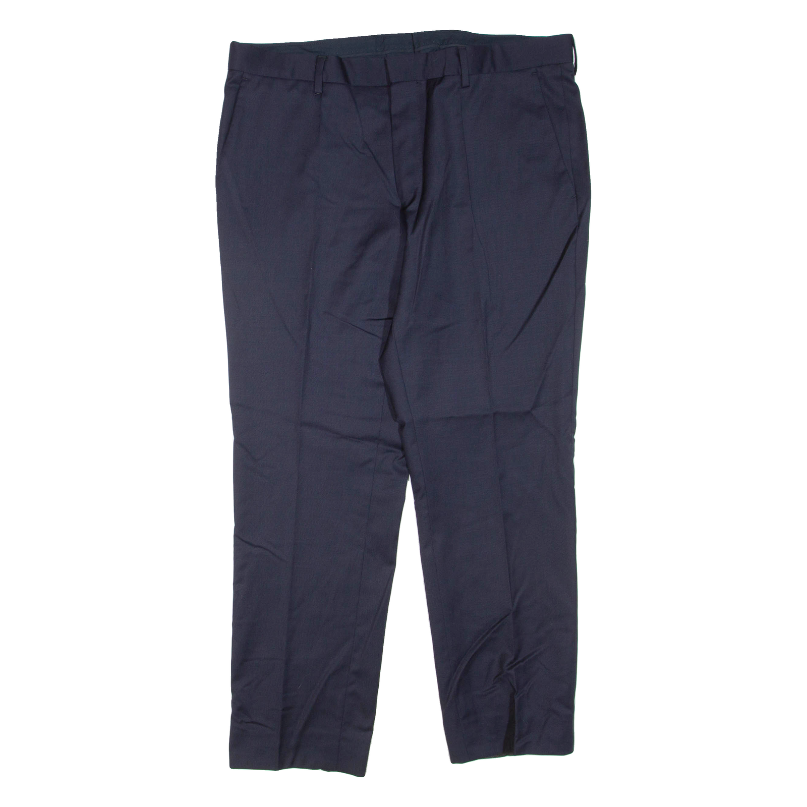 BOSS HUGO BOSS Mens Trousers Blue Regular Tapered Wool W36 L28 Refurbished - N/A refurbished available on Cerqular