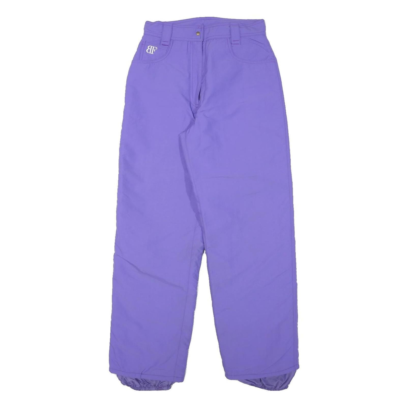 Purple Womens Relaxed Fit Straight Leg Trousers W26 L28 Casual Polyester Blend Refurbished - N/A refurbished available on Cerqular