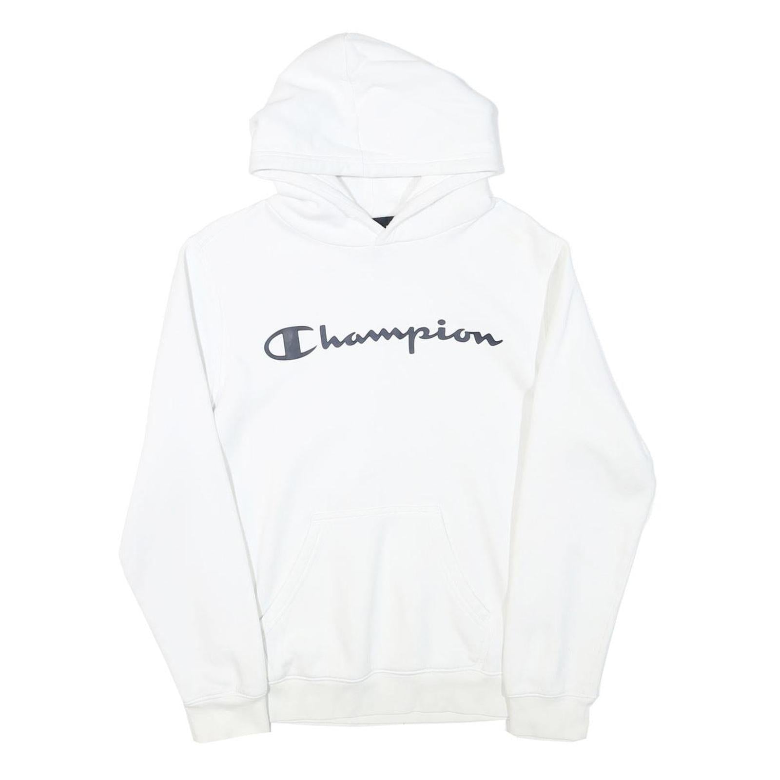CHAMPION Mens White Hoodie S Cotton Blend Pullover Casual Sweatshirt Refurbished - N/A refurbished available on Cerqular