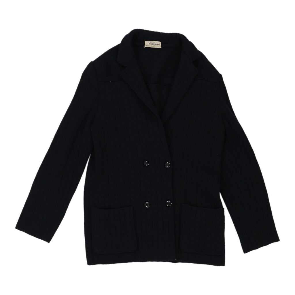Les Copains Cardigan - 2XL Navy Wool Blend | Size: xx-large Refurbished - N/A (Preloved Designer is not a specific brand, it refurbished available on Cerqular