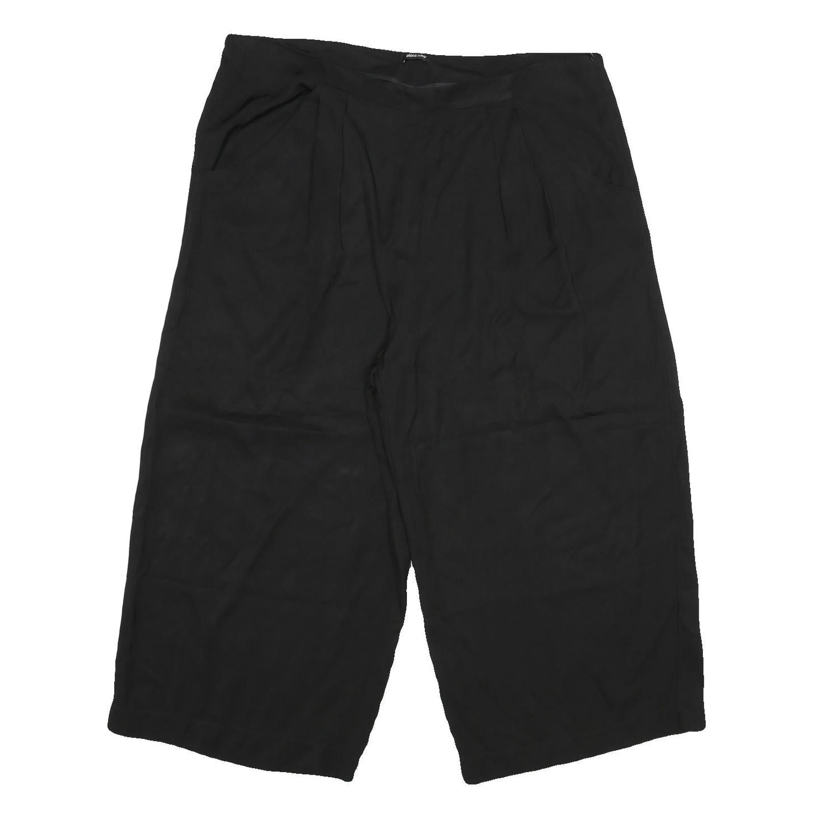 Womens Black Regular Fit Cotton Blend Zip Closure Trousers W40 L23 Relaxed Style Refurbished - N/A refurbished available on Cerqular