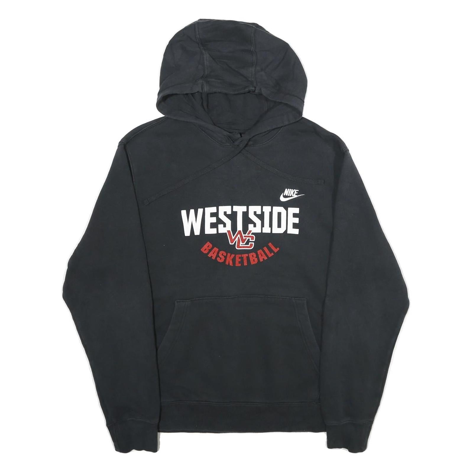 NIKE Mens Black Westside Basketball Hoodie L Cotton Blend Pullover Hooded Refurbished - N/A refurbished available on Cerqular