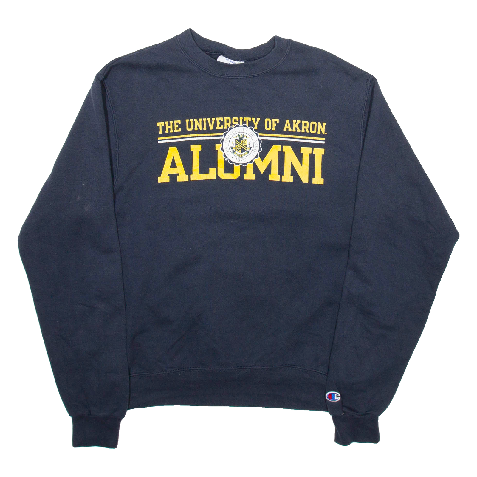 CHAMPION The University Of Akron Mens Sweatshirt Blue 90s USA S Refurbished - N/A refurbished available on Cerqular