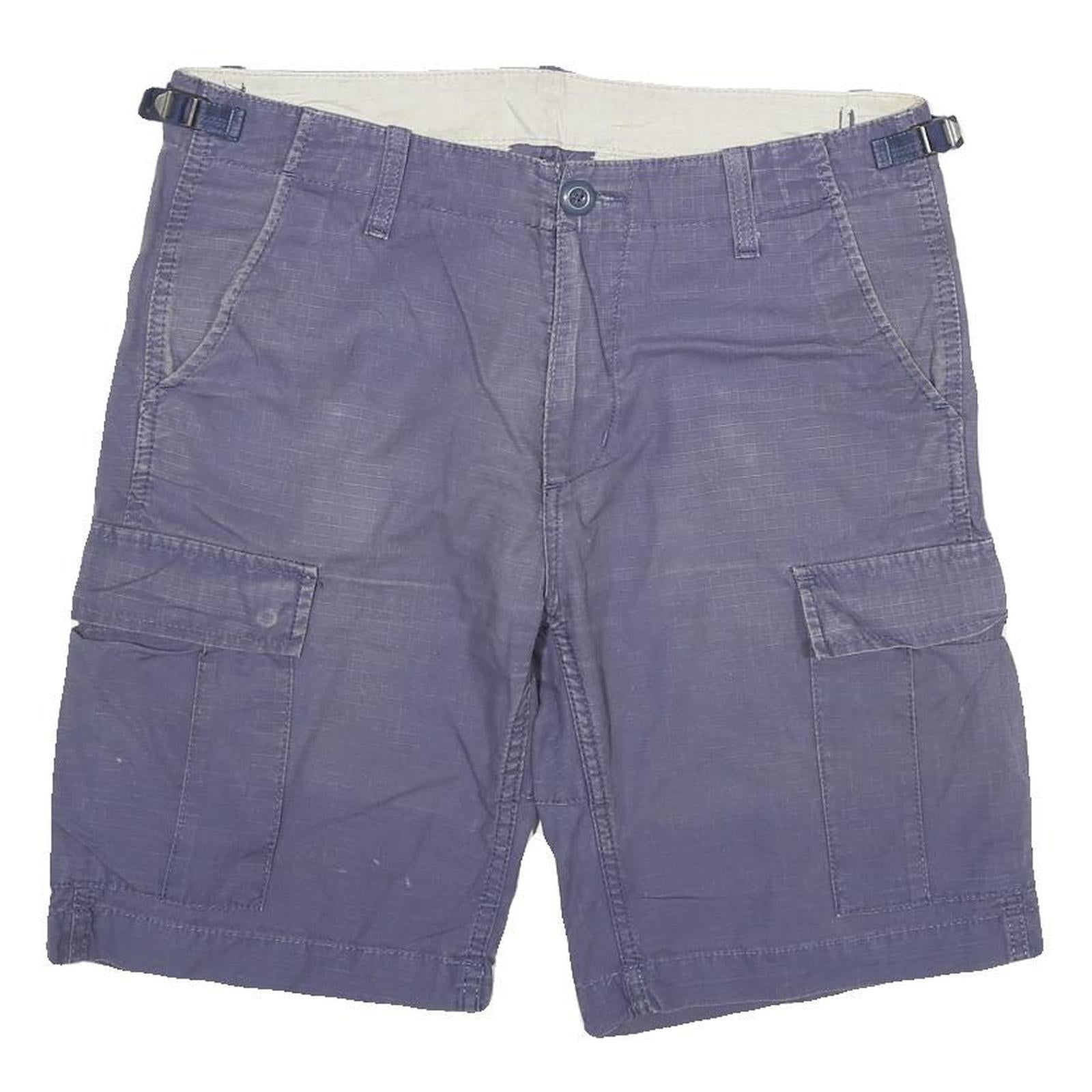 CARHARTT Mens Cargo Shorts Blue XL W32 Cotton Blend Casual Workwear Refurbished - N/A refurbished available on Cerqular