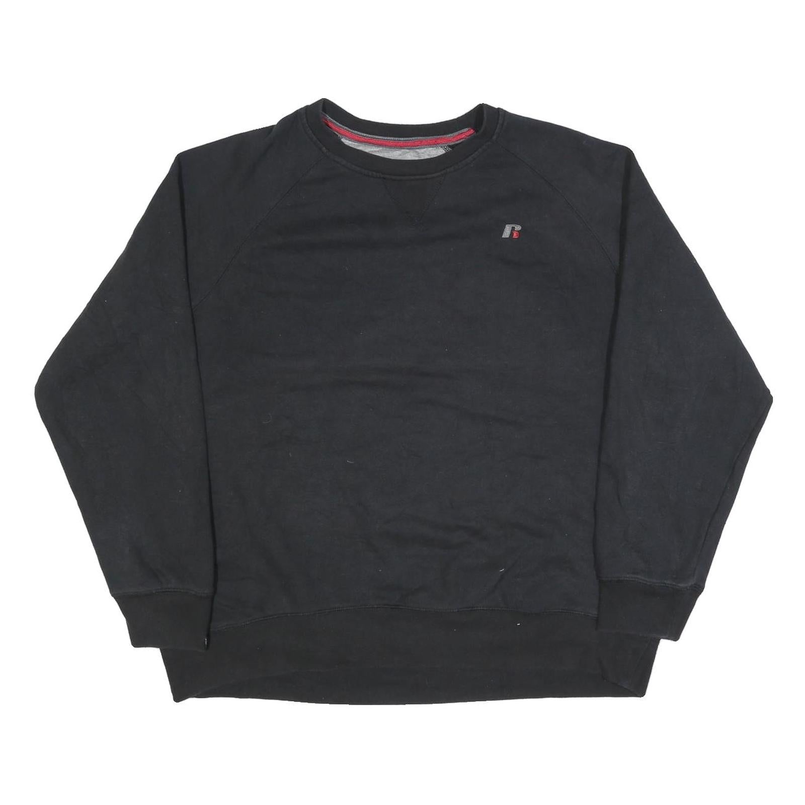 RUSSELL ATHLETIC Mens Black Crew Neck XL Cotton Blend Sweatshirt Pullover Refurbished - N/A refurbished available on Cerqular