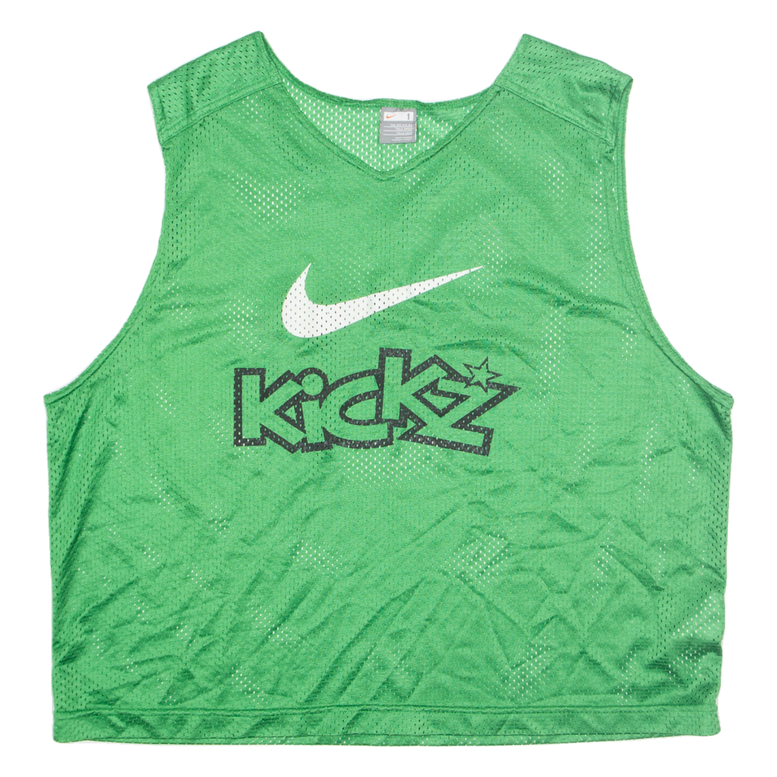 NIKE Kicks Mens Jersey Green Sleeveless V-Neck ONE SIZE Refurbished - N/A refurbished available on Cerqular
