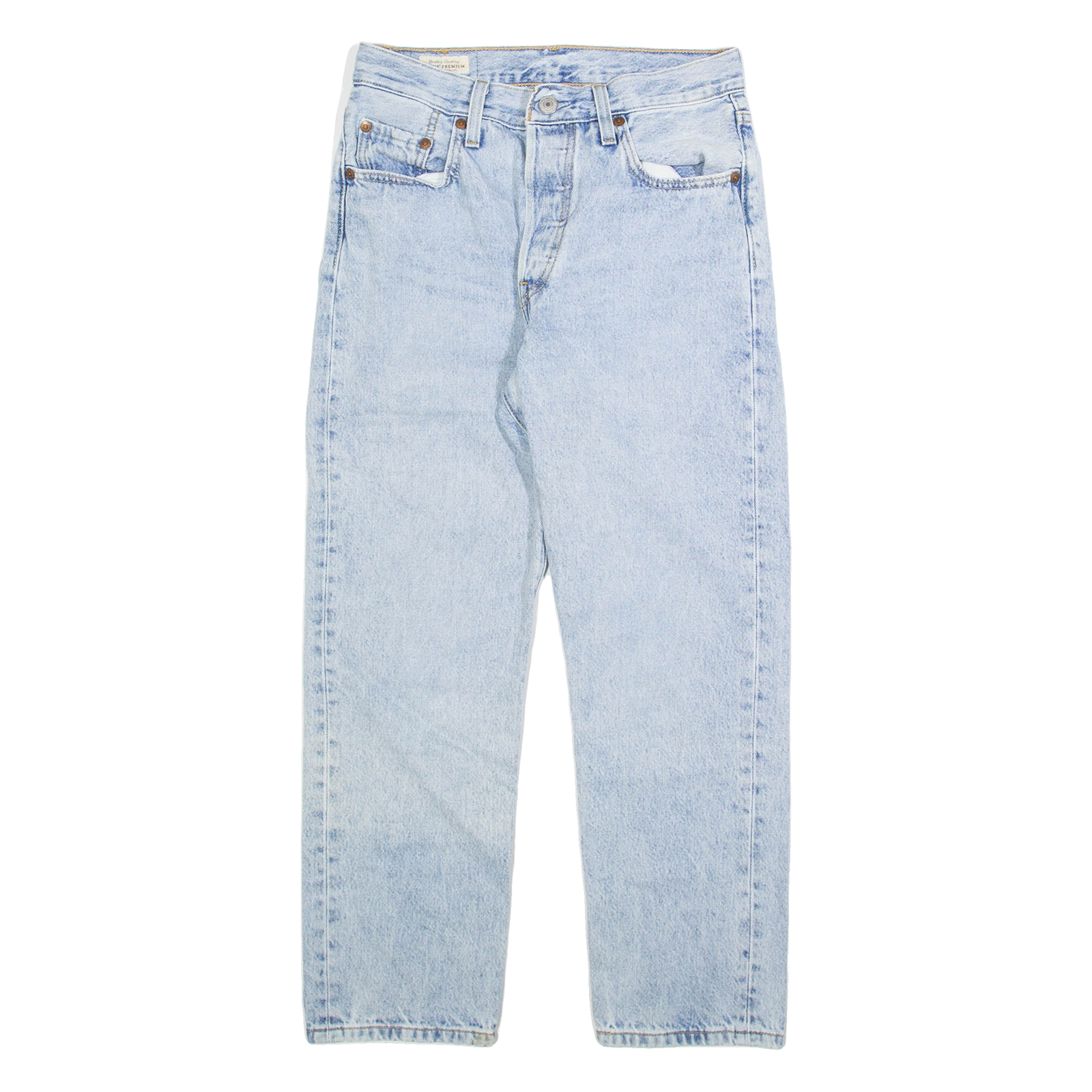 LEVI'S 501 BIG E Jeans Womens Blue Regular Straight Acid Wash W25 L26 Refurbished - N/A refurbished available on Cerqular
