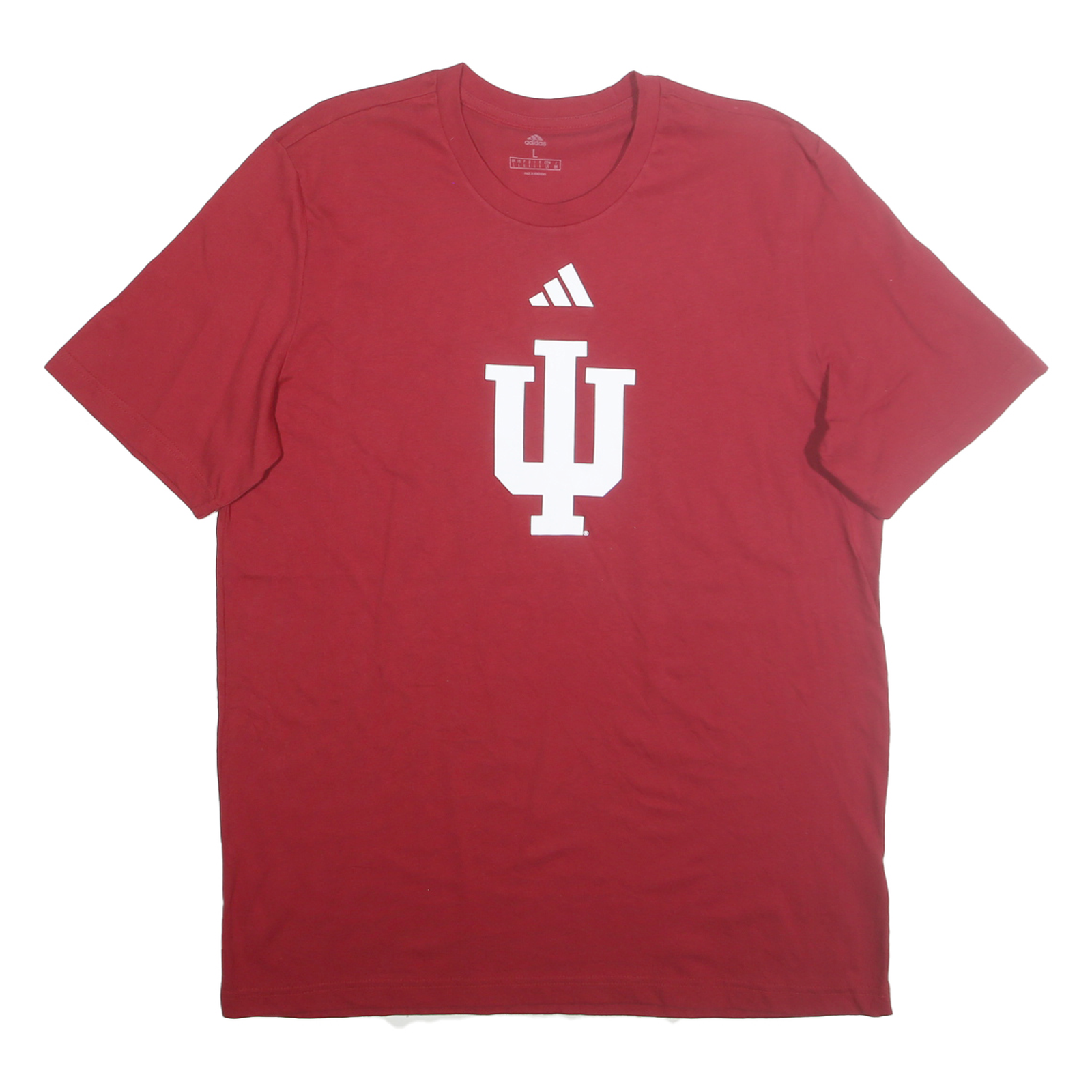 ADIDAS Mens Red IU Logo Graphic T-Shirt L Short Sleeve Crew Neck Casual Refurbished - N/A refurbished available on Cerqular