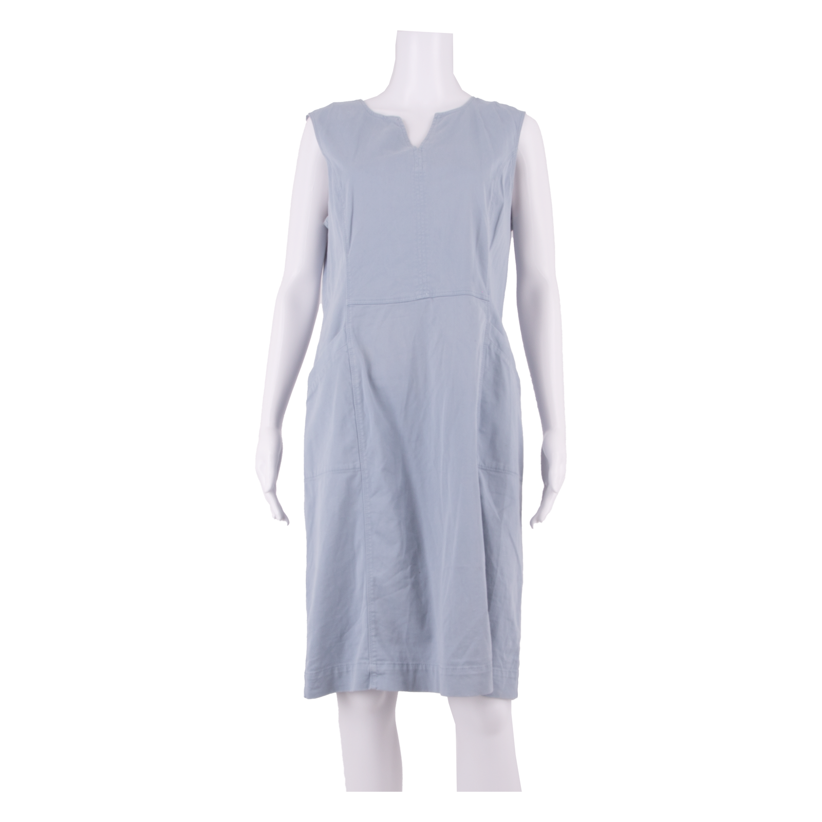 GANNI Womens A-Line Dress Blue Sleeveless Knee Length UK 14 Refurbished - N/A refurbished available on Cerqular