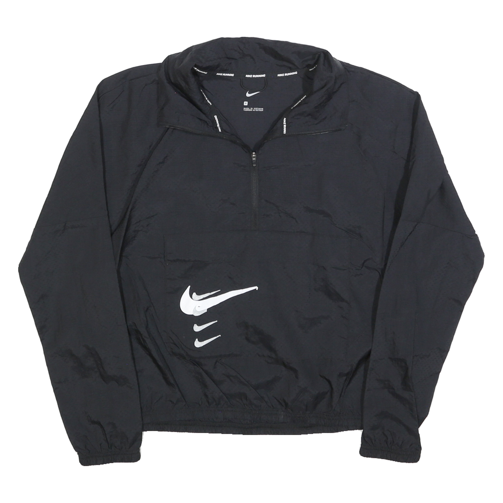 NIKE RUNNING Womens Black Running Jacket M Polyester Zip Lightweight Sport Refurbished - N/A refurbished available on Cerqular