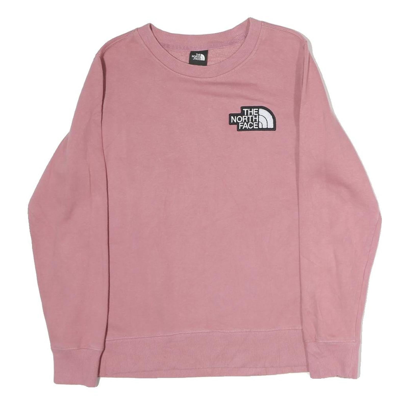 THE NORTH FACE Womens Pink Crew Neck M Cotton Logo Sweatshirt Long Sleeve Refurbished - N/A refurbished available on Cerqular