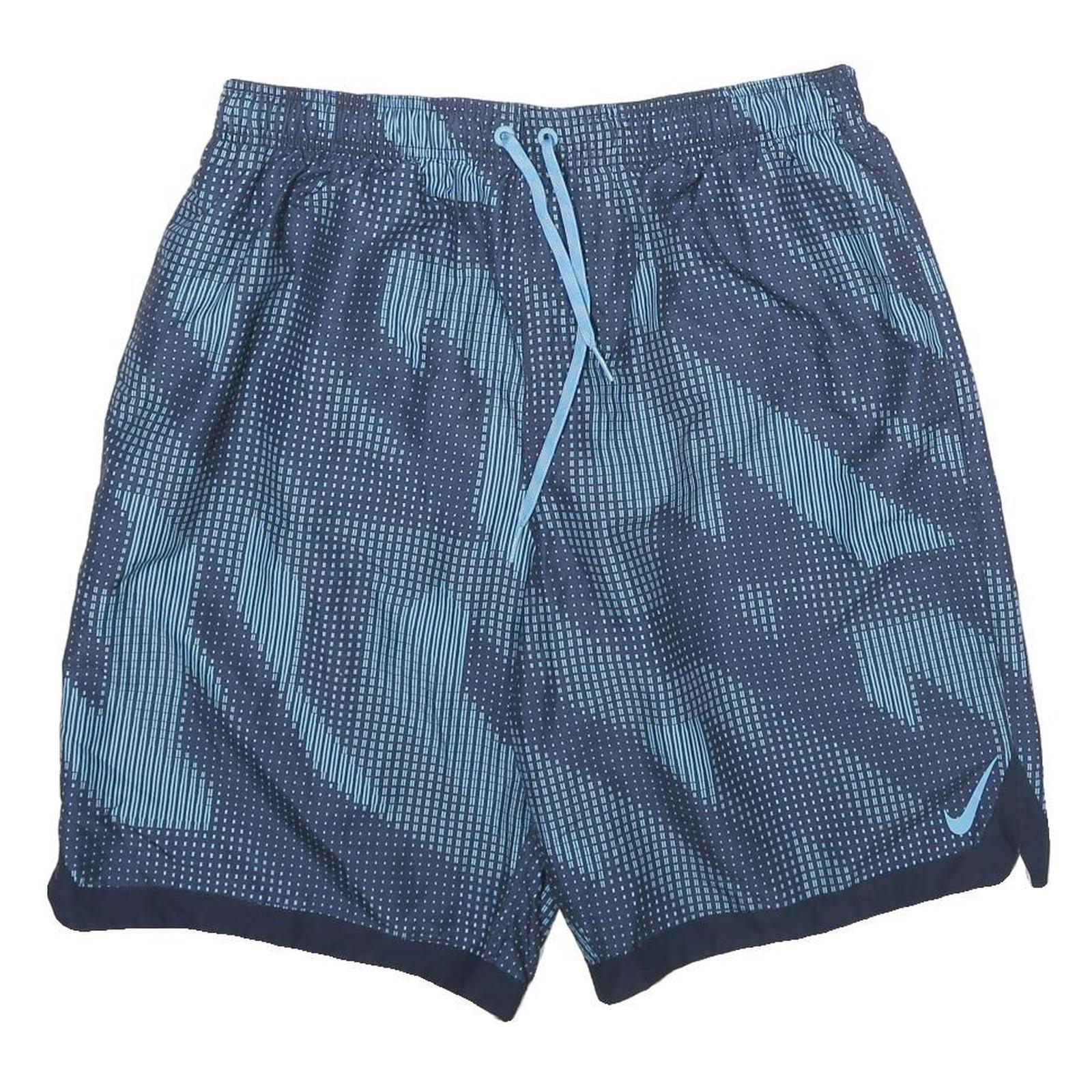 NIKE Mens Blue Sports Shorts XL W32 Patterned Lightweight Breathable Refurbished - N/A refurbished available on Cerqular