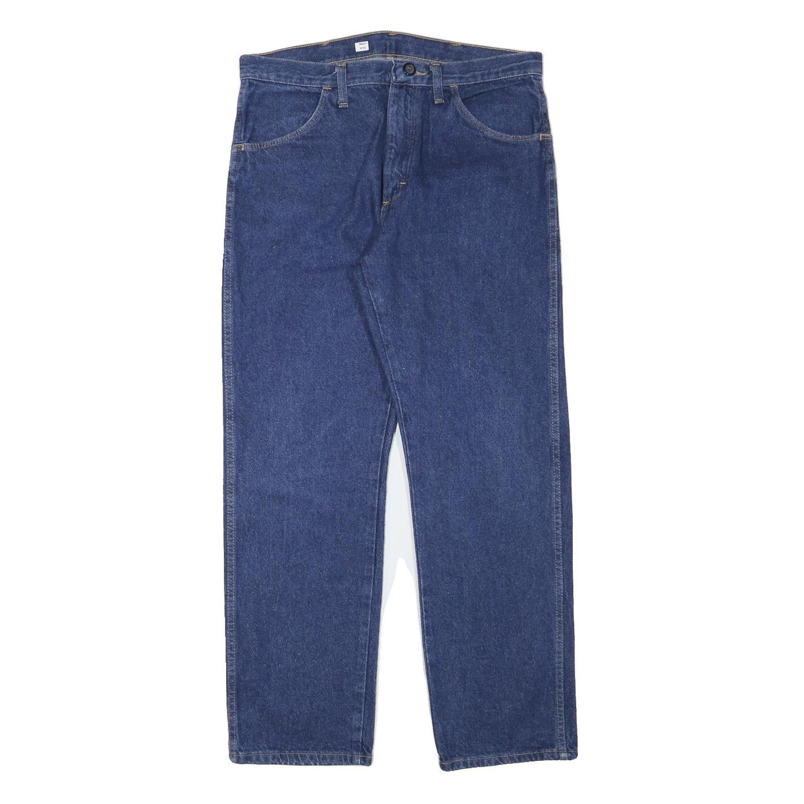 RUSTLER Mens Jeans Blue Regular Straight Denim Medium W33 L29 Classic Style Refurbished - N/A refurbished available on Cerqular