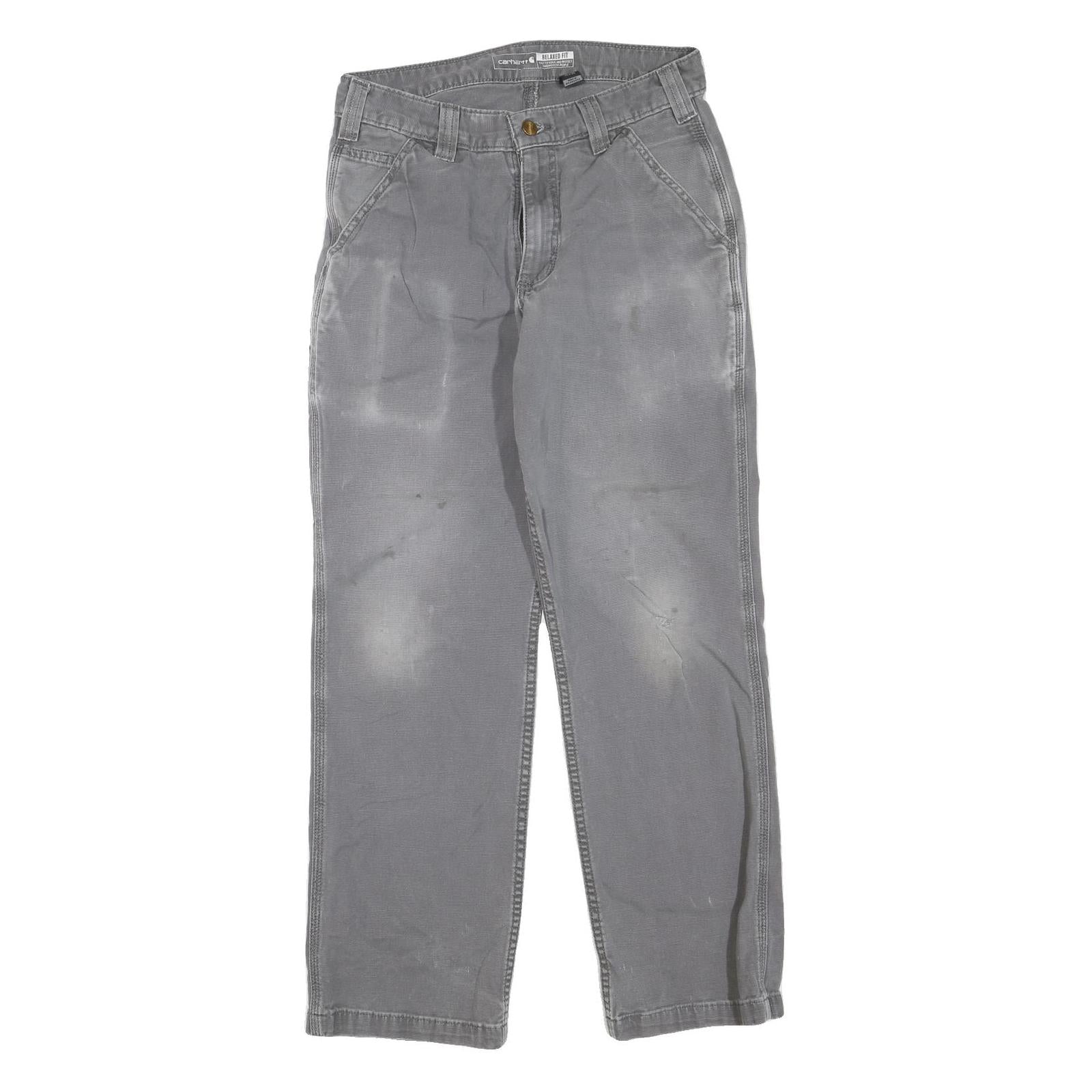 CARHARTT Mens Jeans Grey Regular Straight Denim W30 L30 Workwear Cotton Blend Refurbished - N/A refurbished available on Cerqular