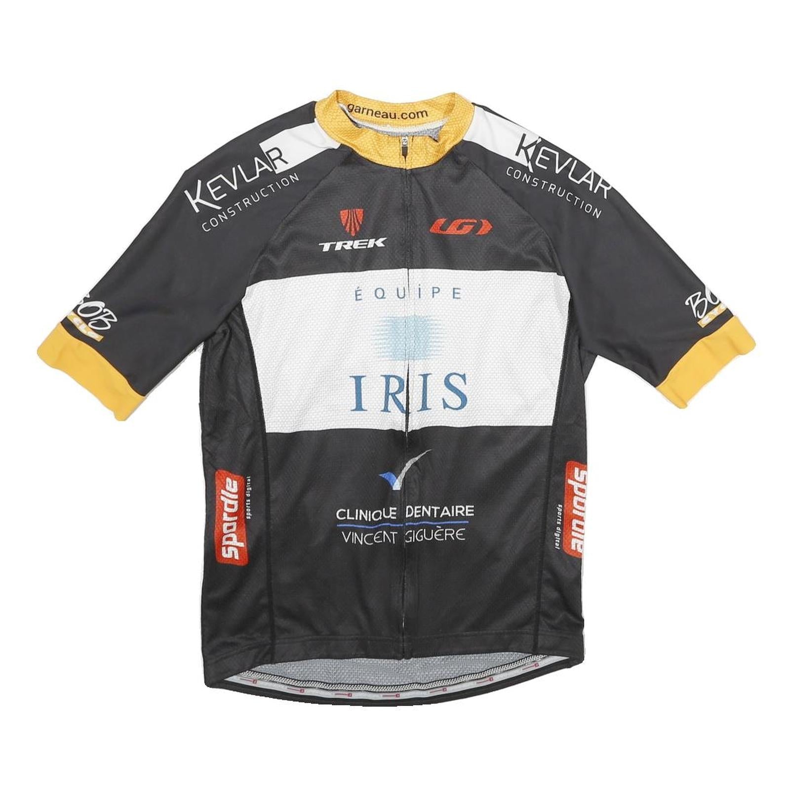 LOUIS GARNEAU Mens Black White & Yellow Cycling Jersey L Short Sleeve Crew Neck Refurbished - N/A refurbished available on Cerqular