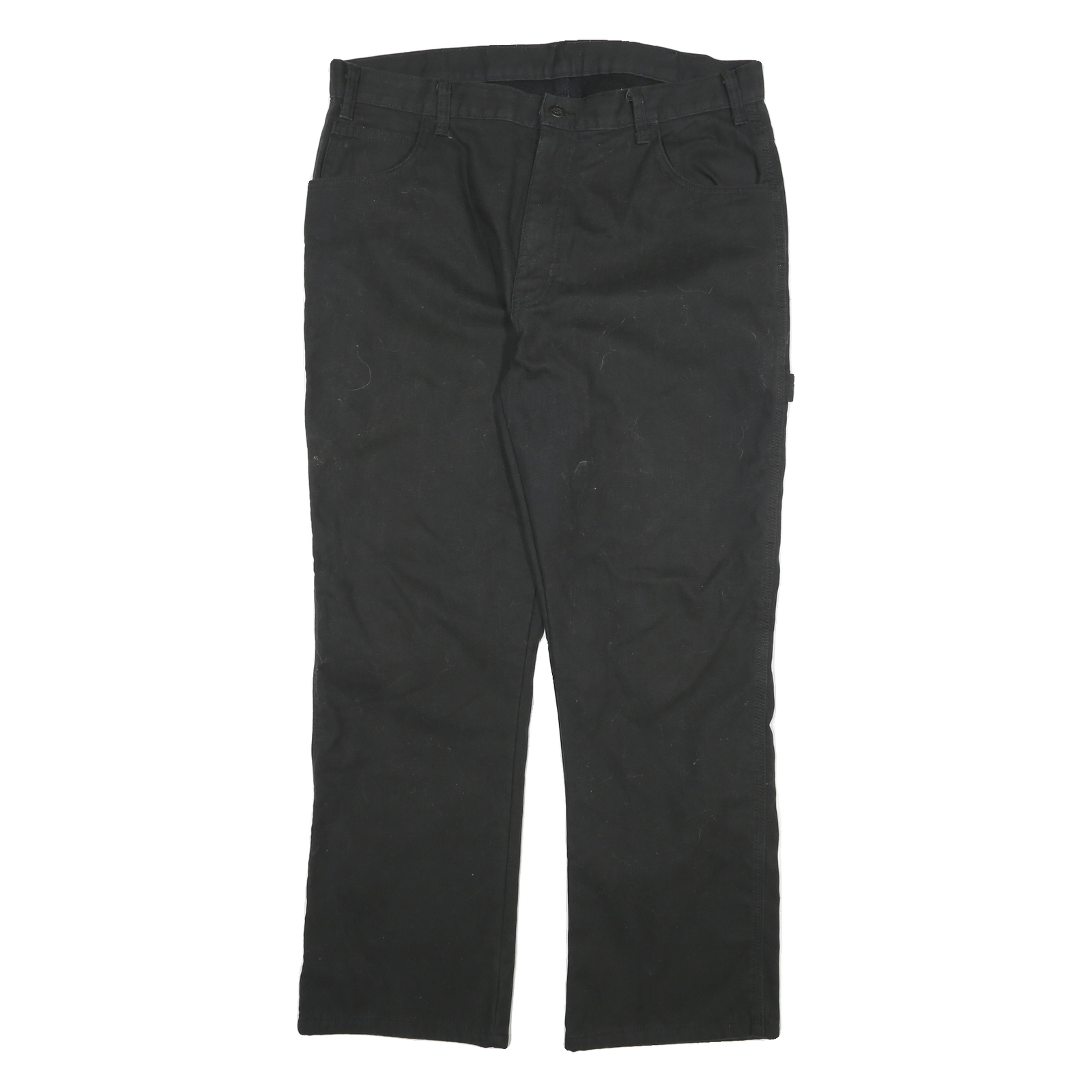 DICKIES Mens Cotton Blend Black Relaxed Straight Trousers W36 L29 Workwear Zip Refurbished - N/A refurbished available on Cerqular