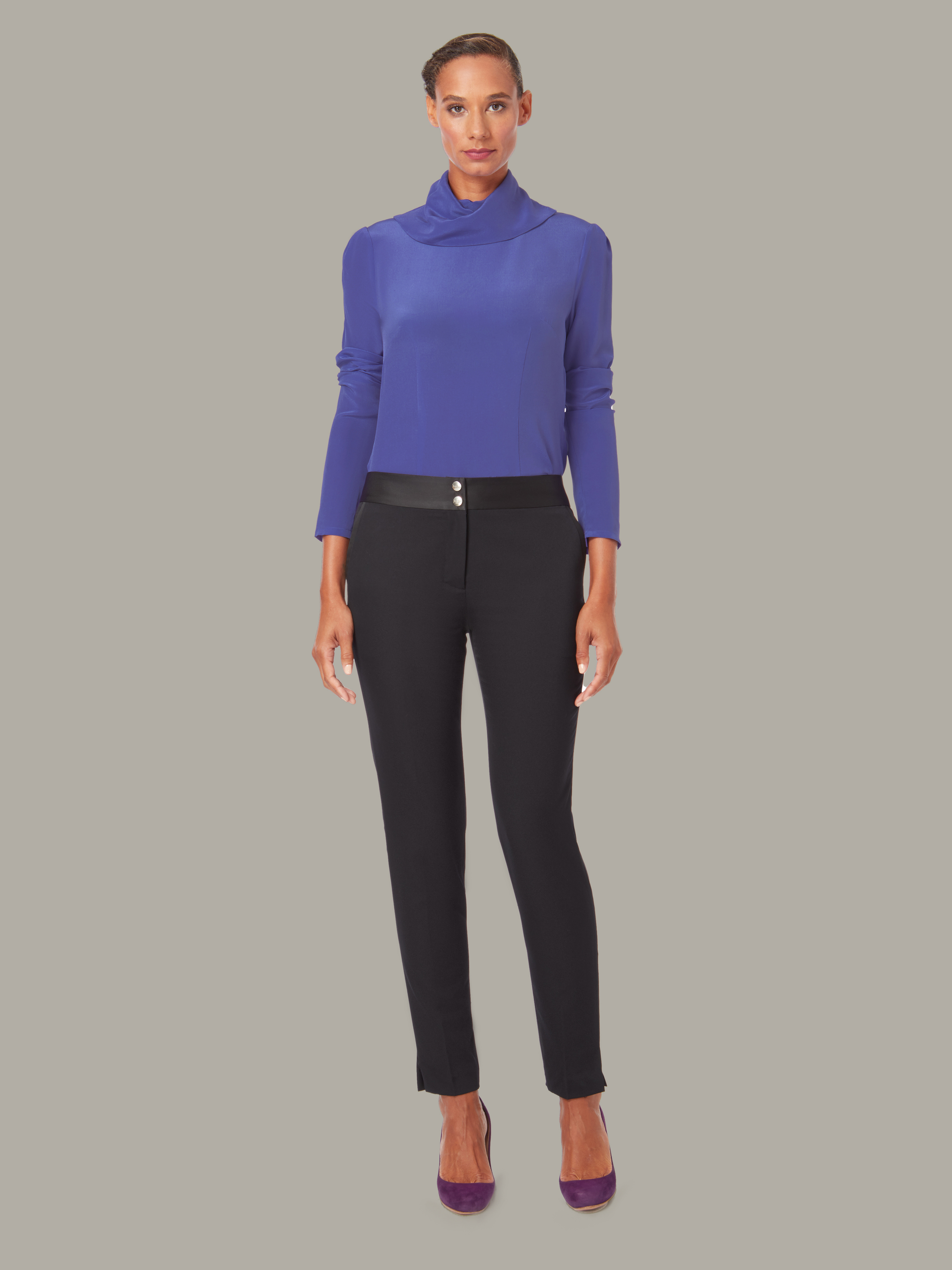 OBELISK | Slim-Legged Tailored Trousers | Colour: Black | Size: XL Refurbished - N/A refurbished available on Cerqular