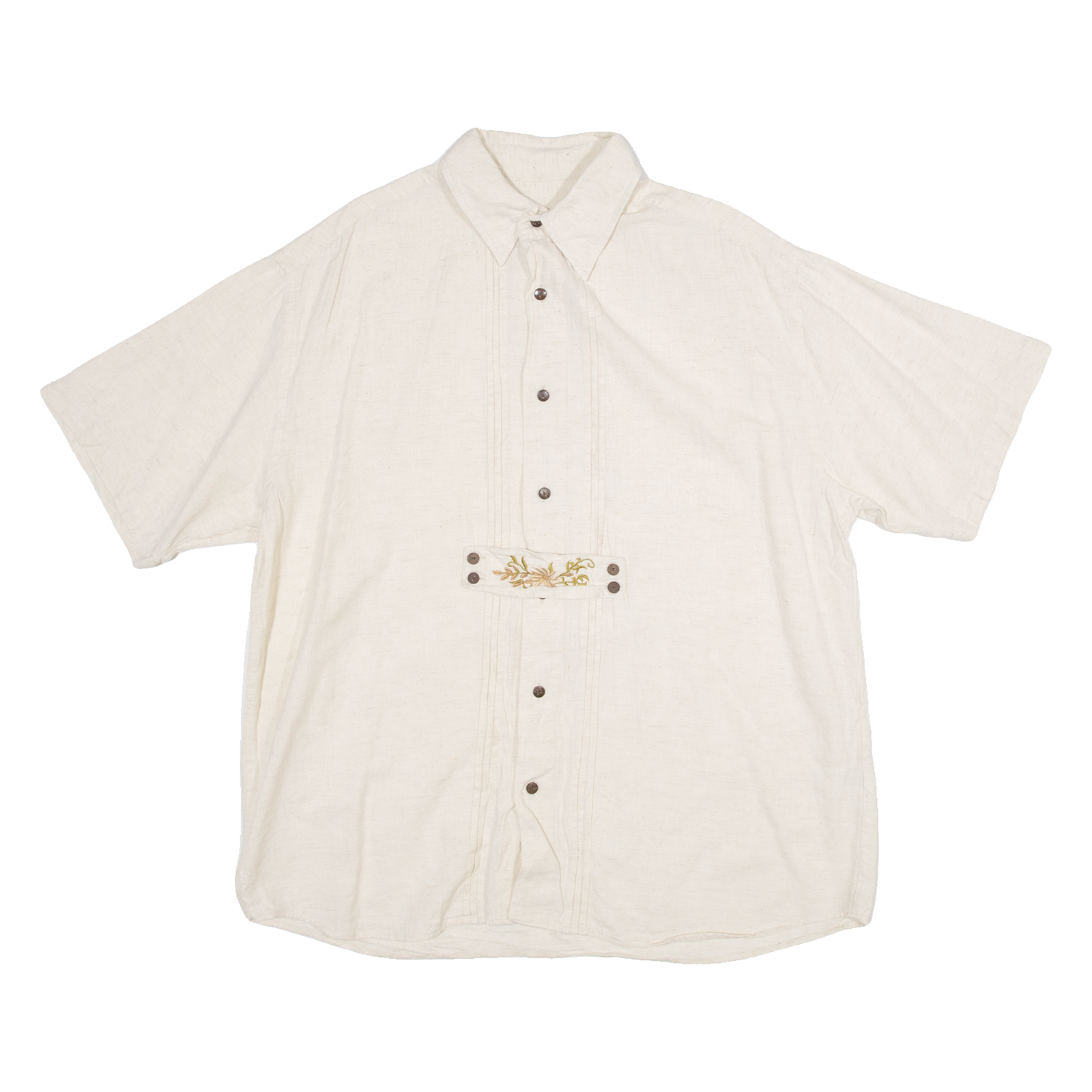 WOODPECKER Mens Plain Shirt Beige 2XL Refurbished - N/A refurbished available on Cerqular
