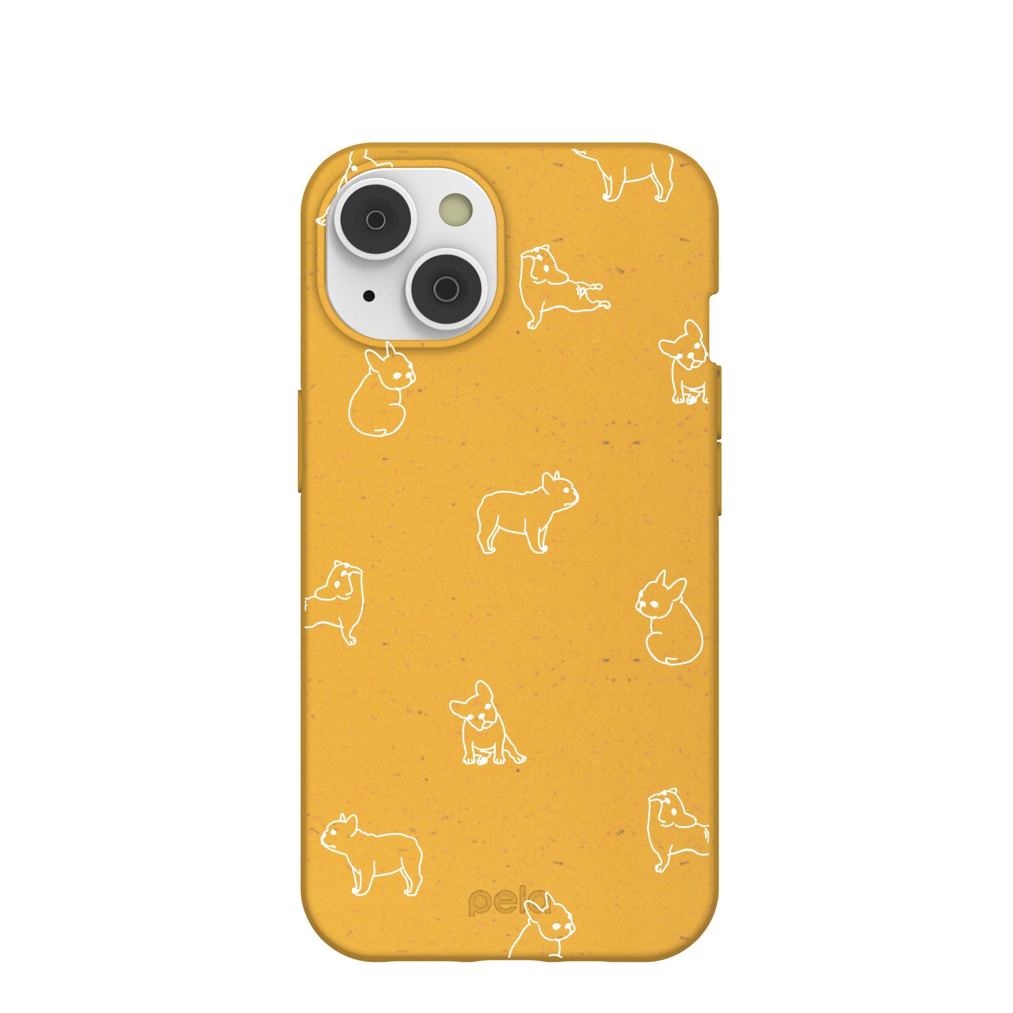 Honey Easy Breezy Frenchie iPhone 14/16e Case Refurbished - Pela Case refurbished available on Cerqular