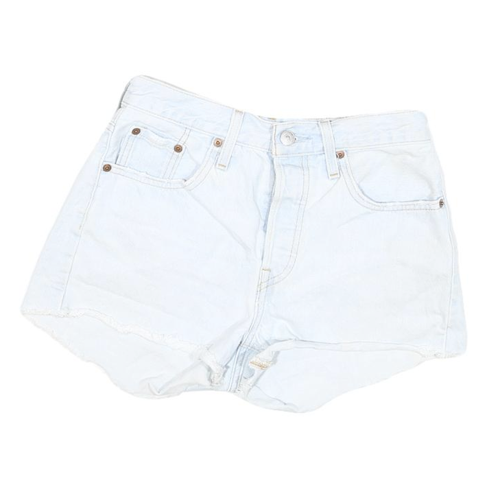 LEVI'S Womens Shorts White Denim S W26 Casual Cut-Off Beach Summer Refurbished - N/A refurbished available on Cerqular