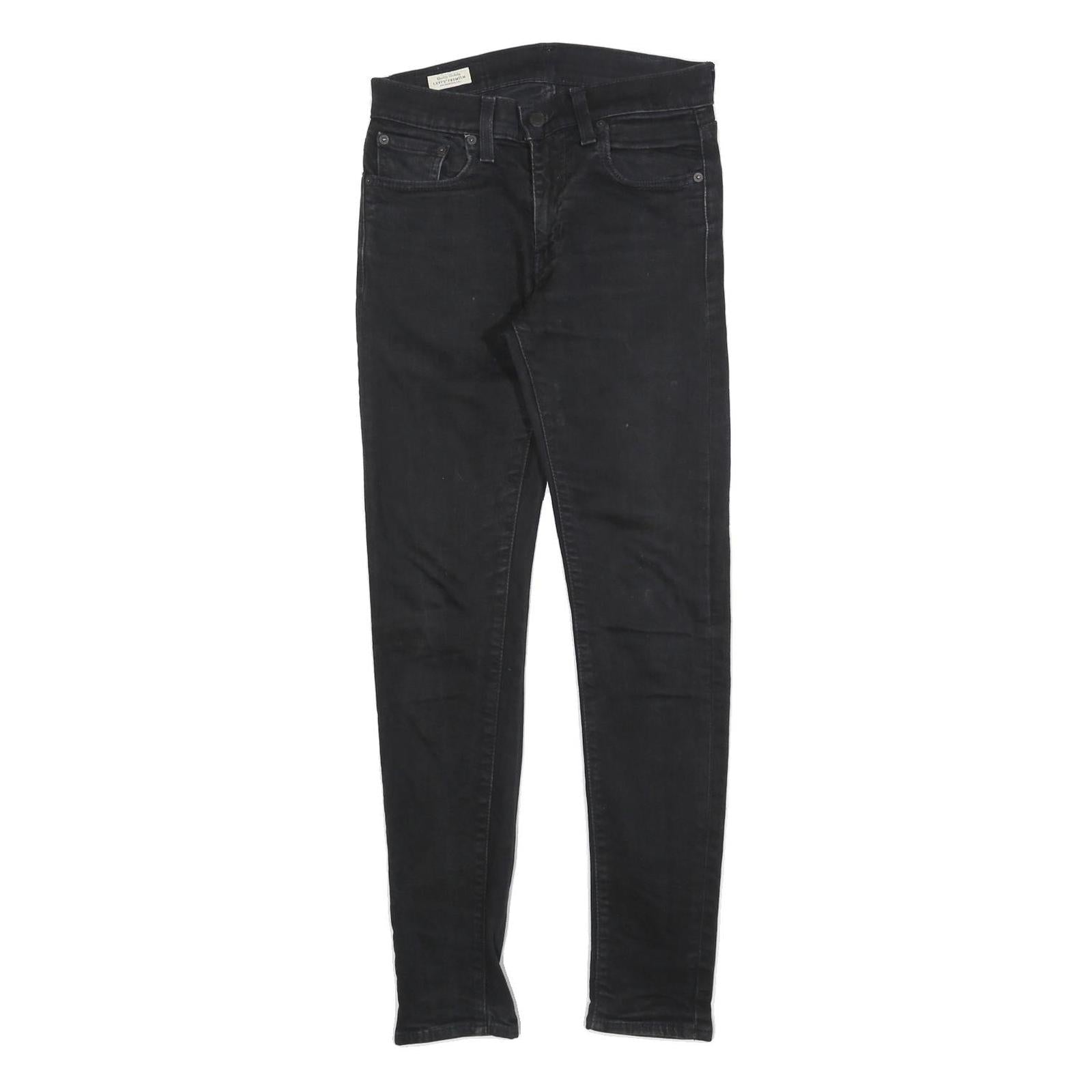 LEVI'S Mens Slim Black Denim Slim Skinny Jeans W30 L29 Stylish Cotton Blend Zip Refurbished - N/A refurbished available on Cerqular