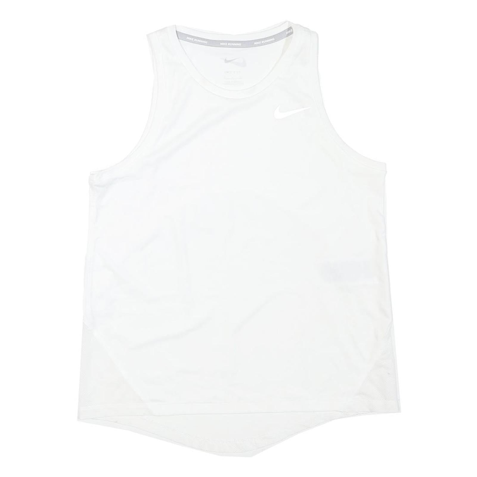 NIKE Womens White Sleeveless Graphic T-Shirt S Crew Neck Sports Fitness Top Refurbished - N/A refurbished available on Cerqular