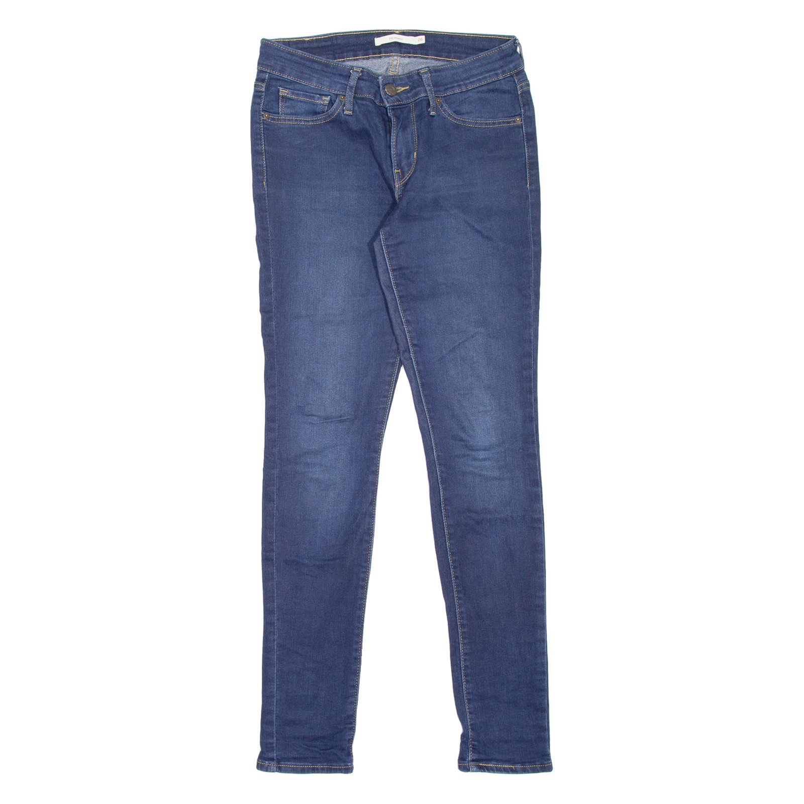 LEVI'S 711 Womens Jeans Blue Slim Skinny Stone Wash W26 L30 Refurbished - N/A refurbished available on Cerqular