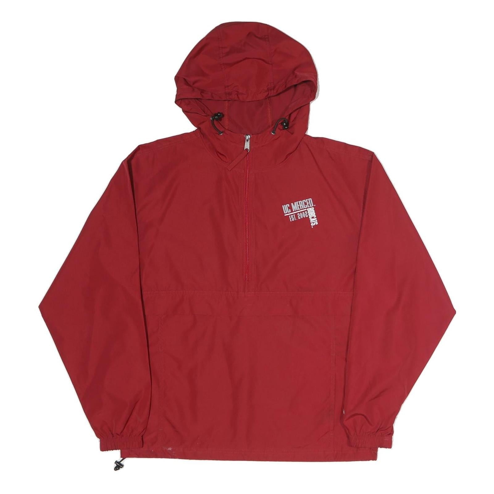 CHAMPION Mens Red Hooded Zip Jacket S Polyester Plain Lightweight Sportswear Refurbished - N/A refurbished available on Cerqular