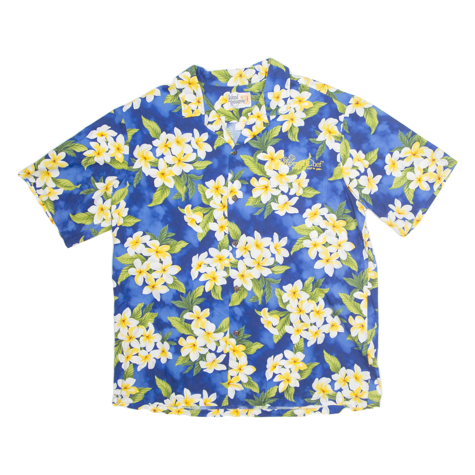ISLAND RESERVE Womens Shirt Blue Floral L Refurbished - N/A refurbished available on Cerqular